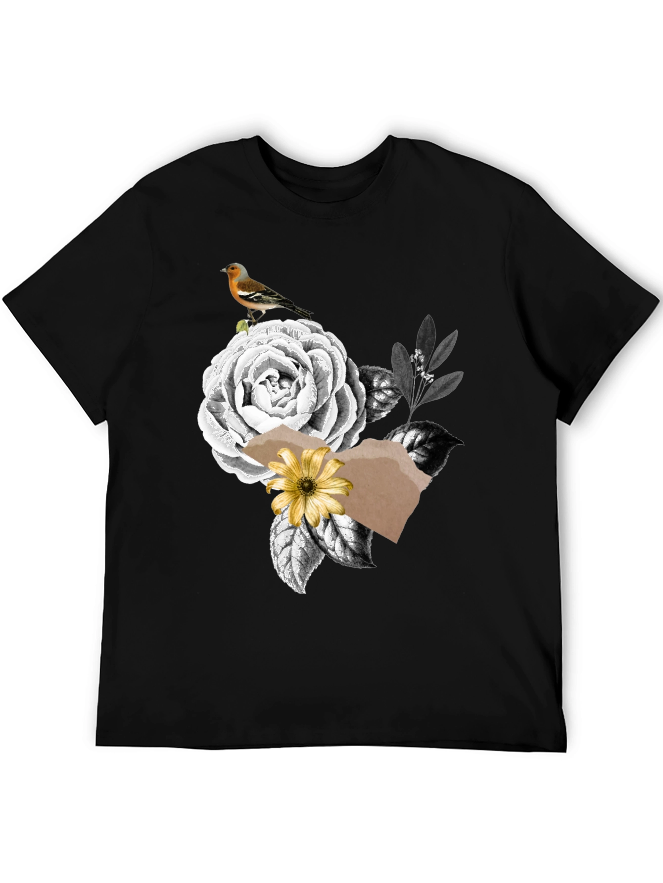 Floral Bird Graphic Print Tee
