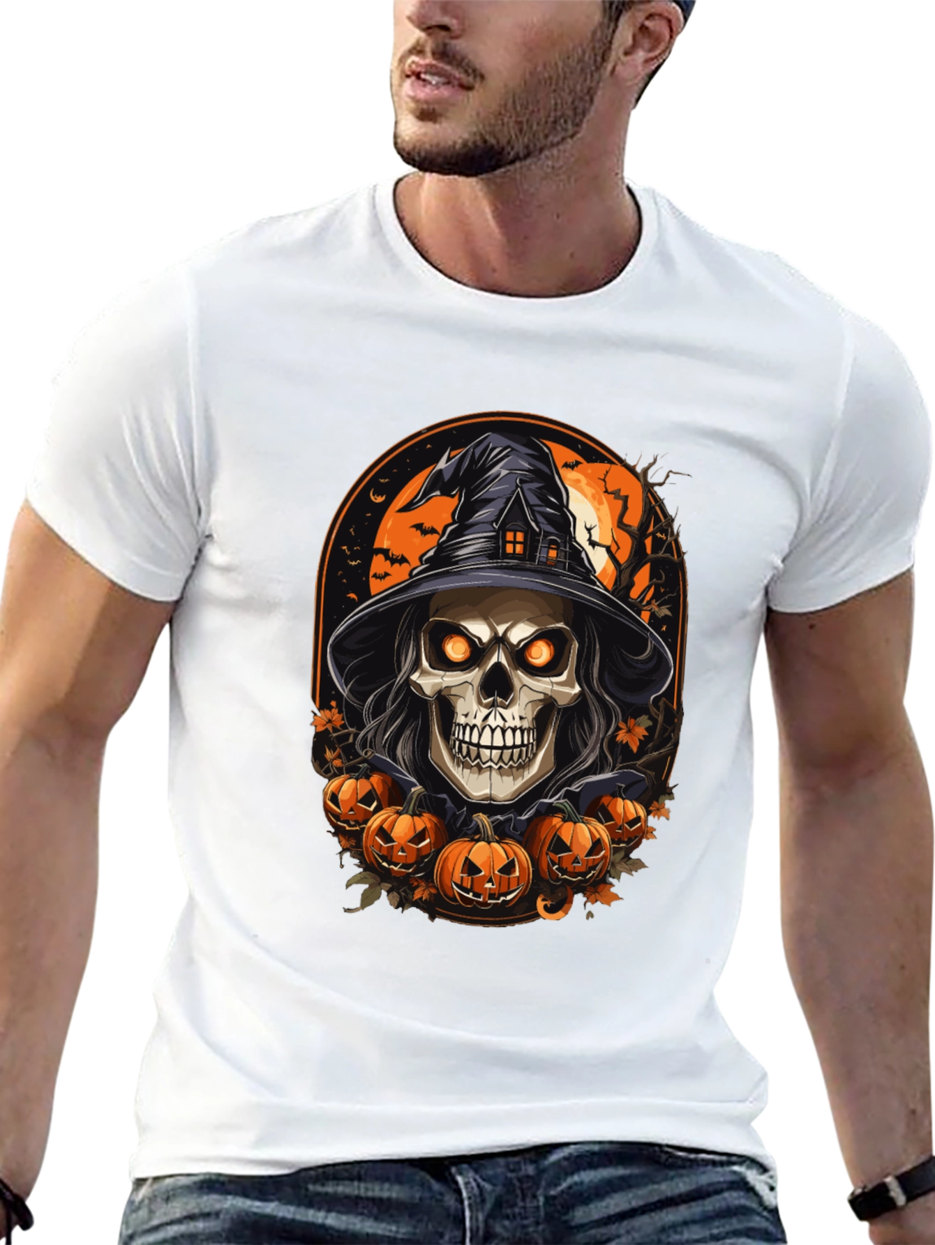 Halloween Skull Witch T-Shirt