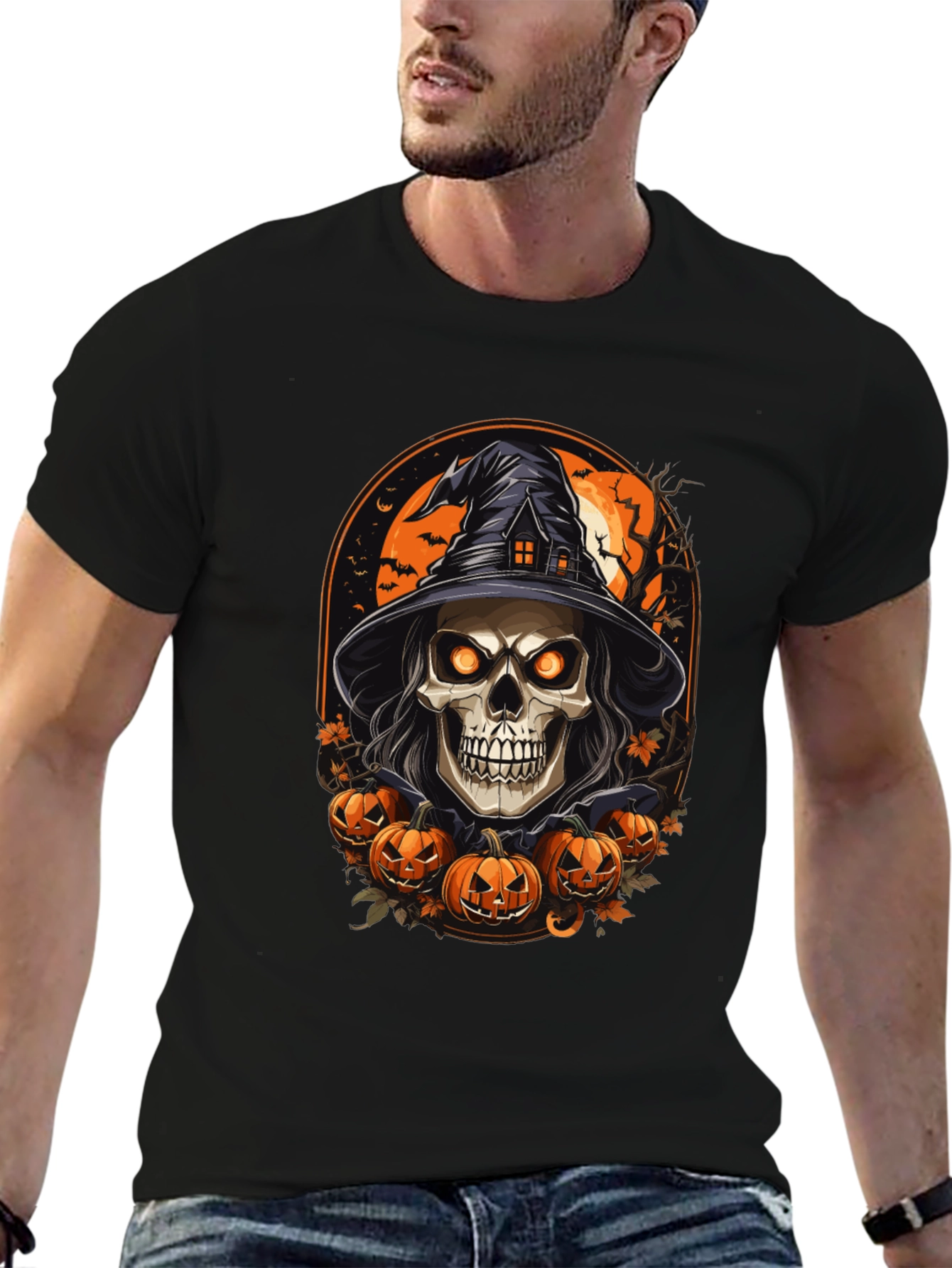 Halloween Skull Witch T-Shirt
