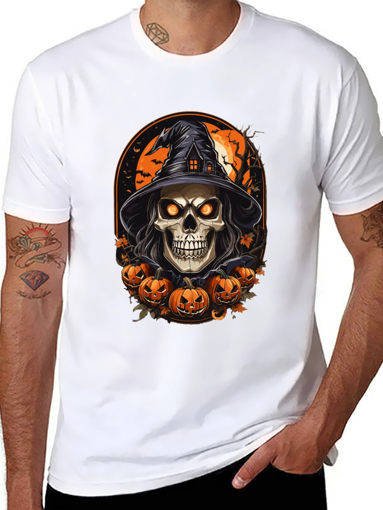 Halloween Skull Witch T-Shirt