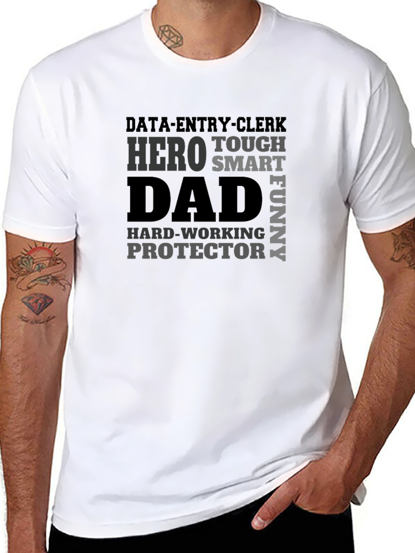 Data Entry Clerk Dad Hero Funny T-Shirt