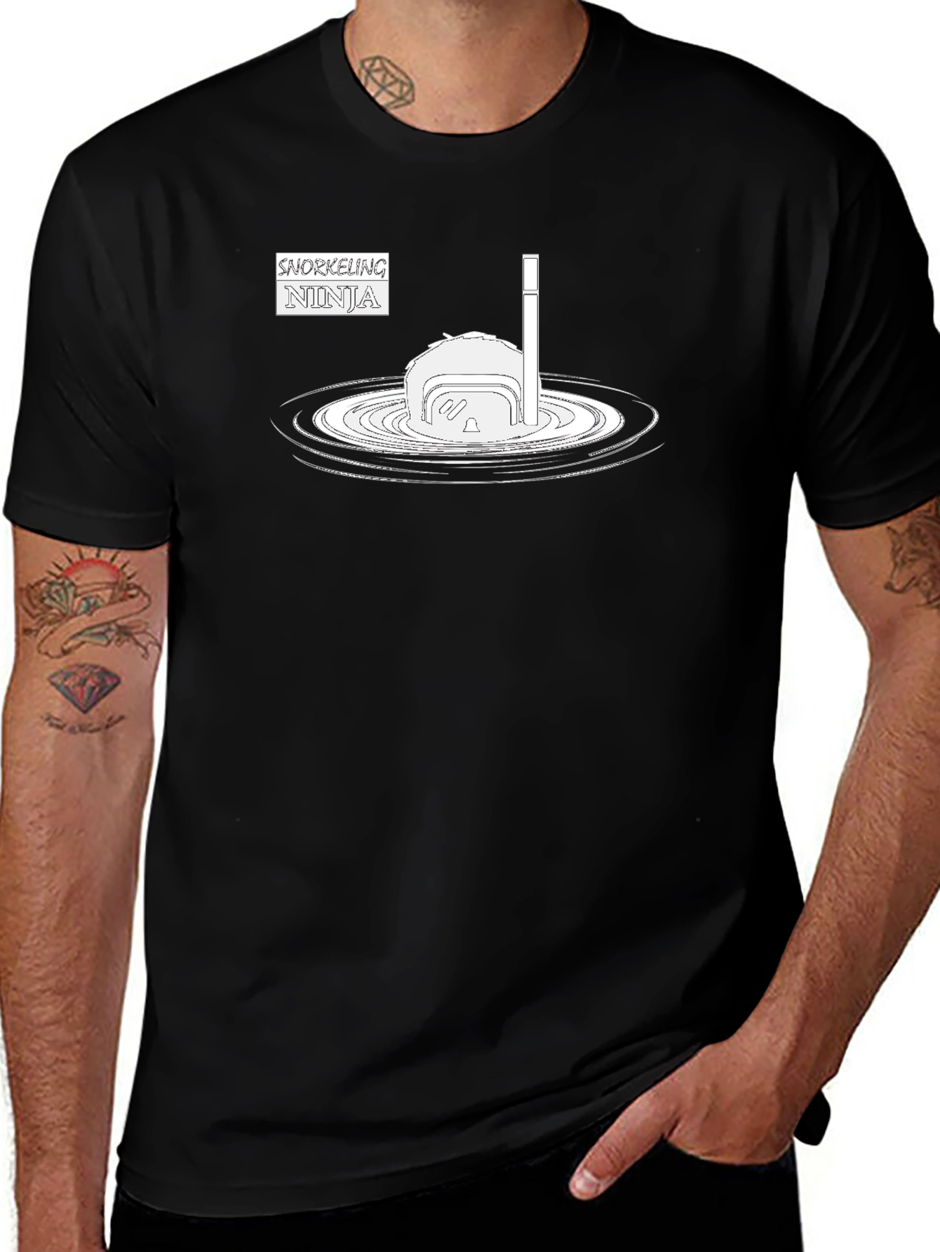 Snorkeling Ninja Graphic T-Shirt