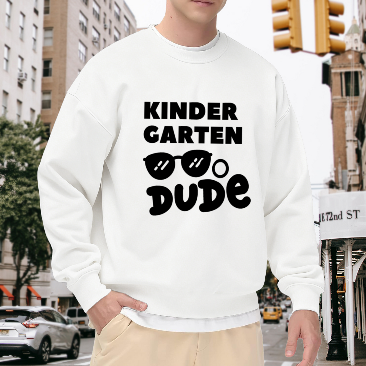Funny Bold Sun Graphic ԲÁìÎÀÒÂ - Unique Design Pullover Sweatshirt