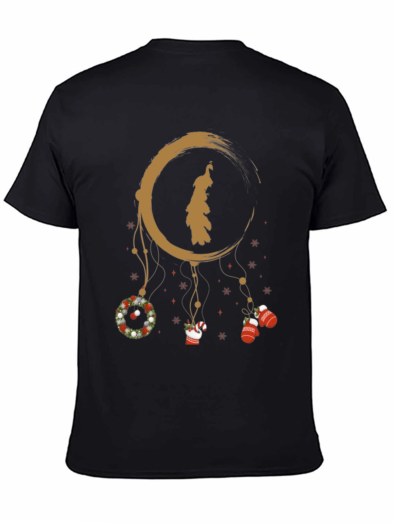 Festive Peacock Dreamcatcher Graphic Tee