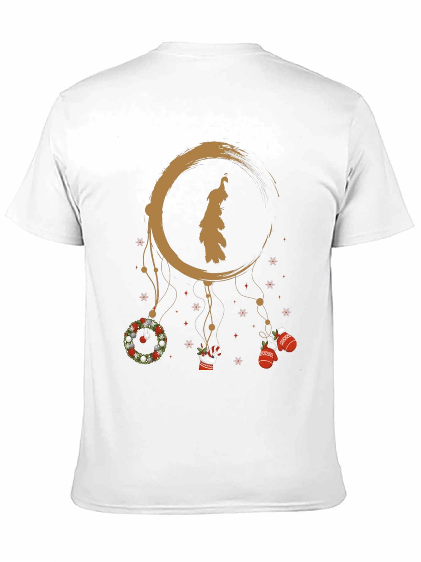 Festive Peacock Dreamcatcher Graphic Tee