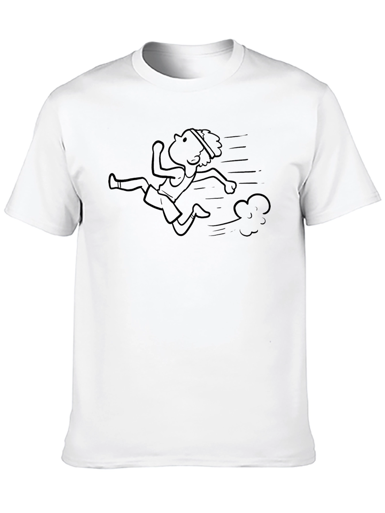 Cartoon Runner Black T-Shirt