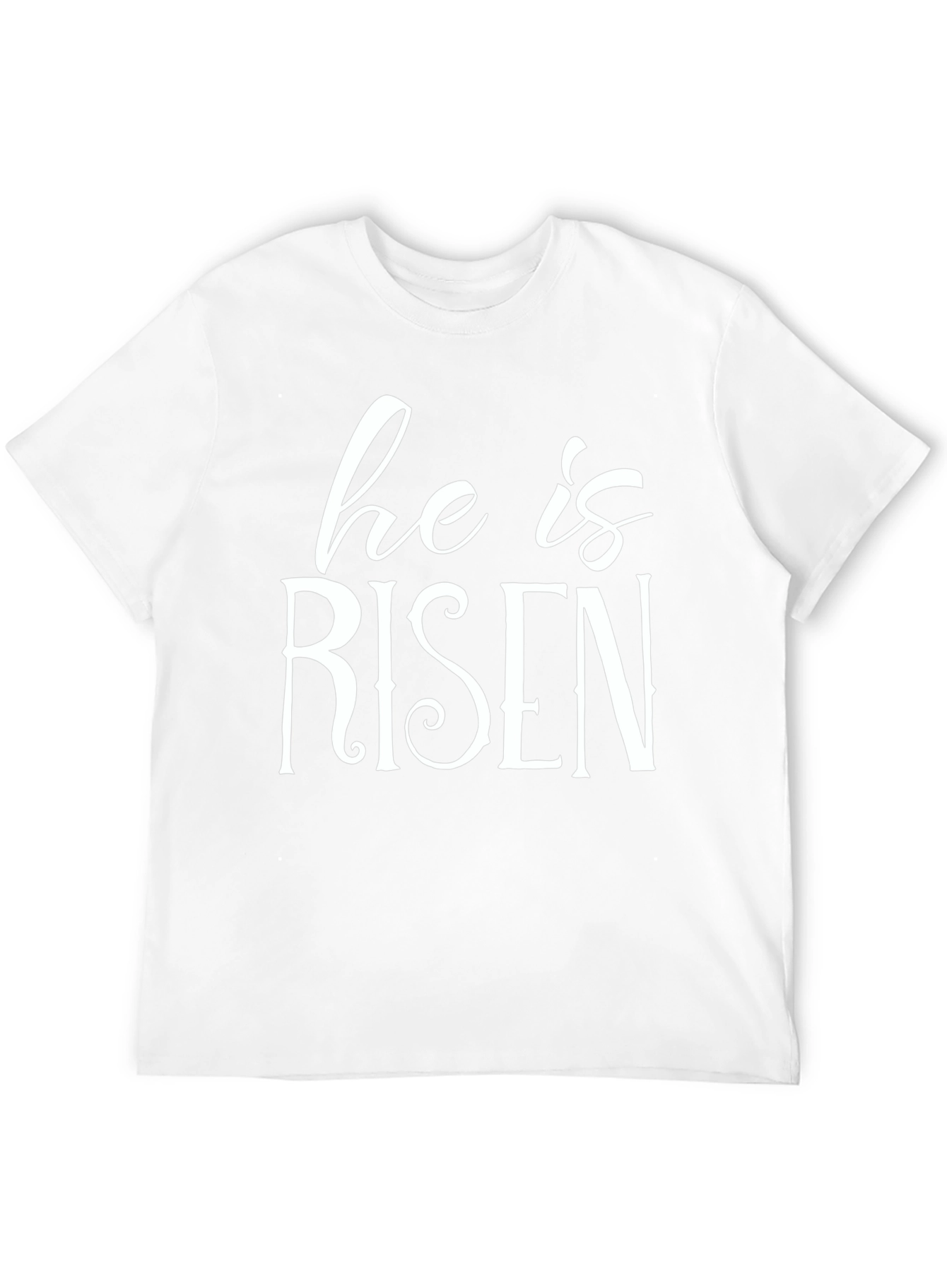 He is Risen Black T-Shirt Easter Holiday Christian Apparel