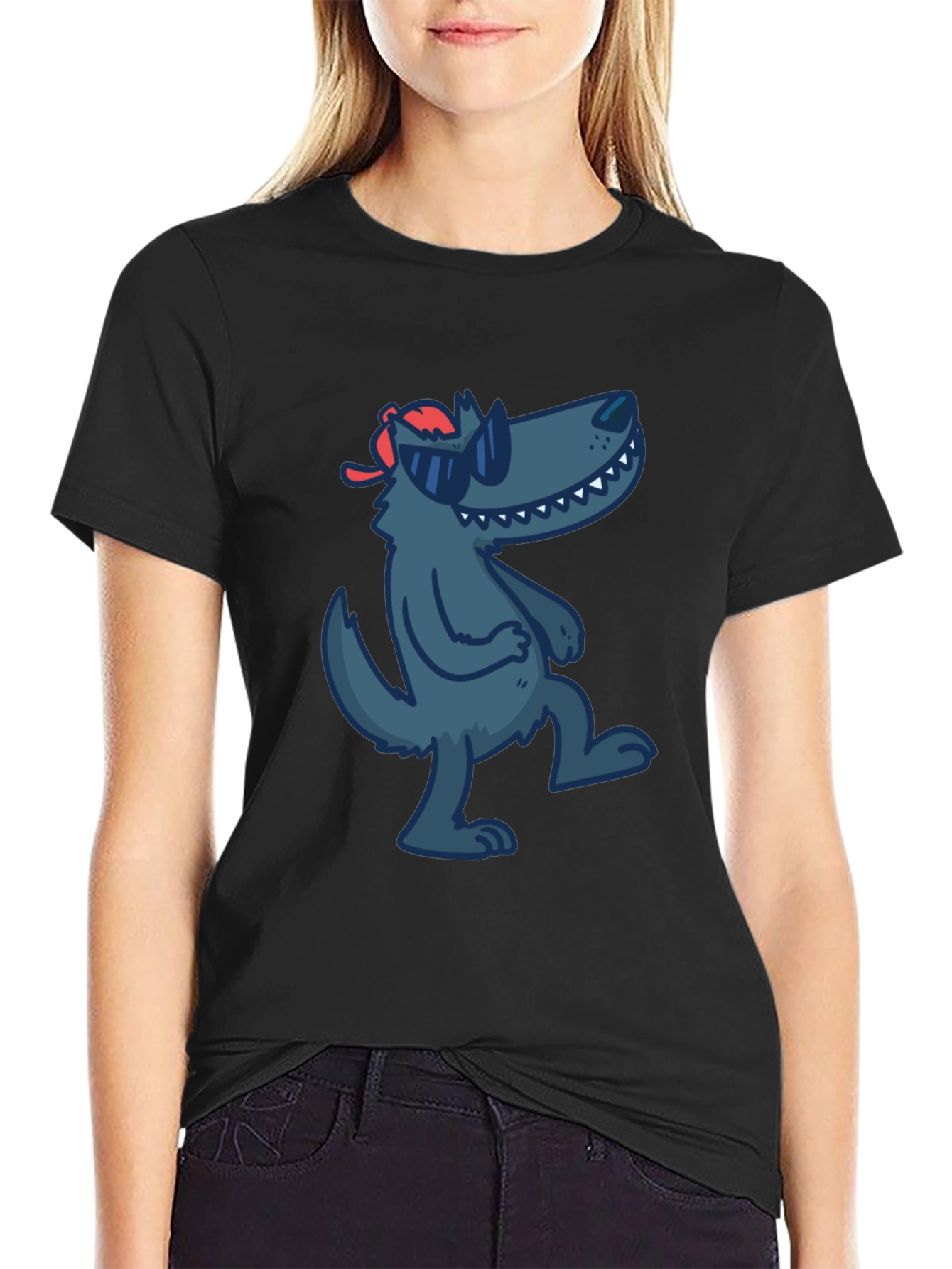 Cool Cartoon Wolf T-Shirt