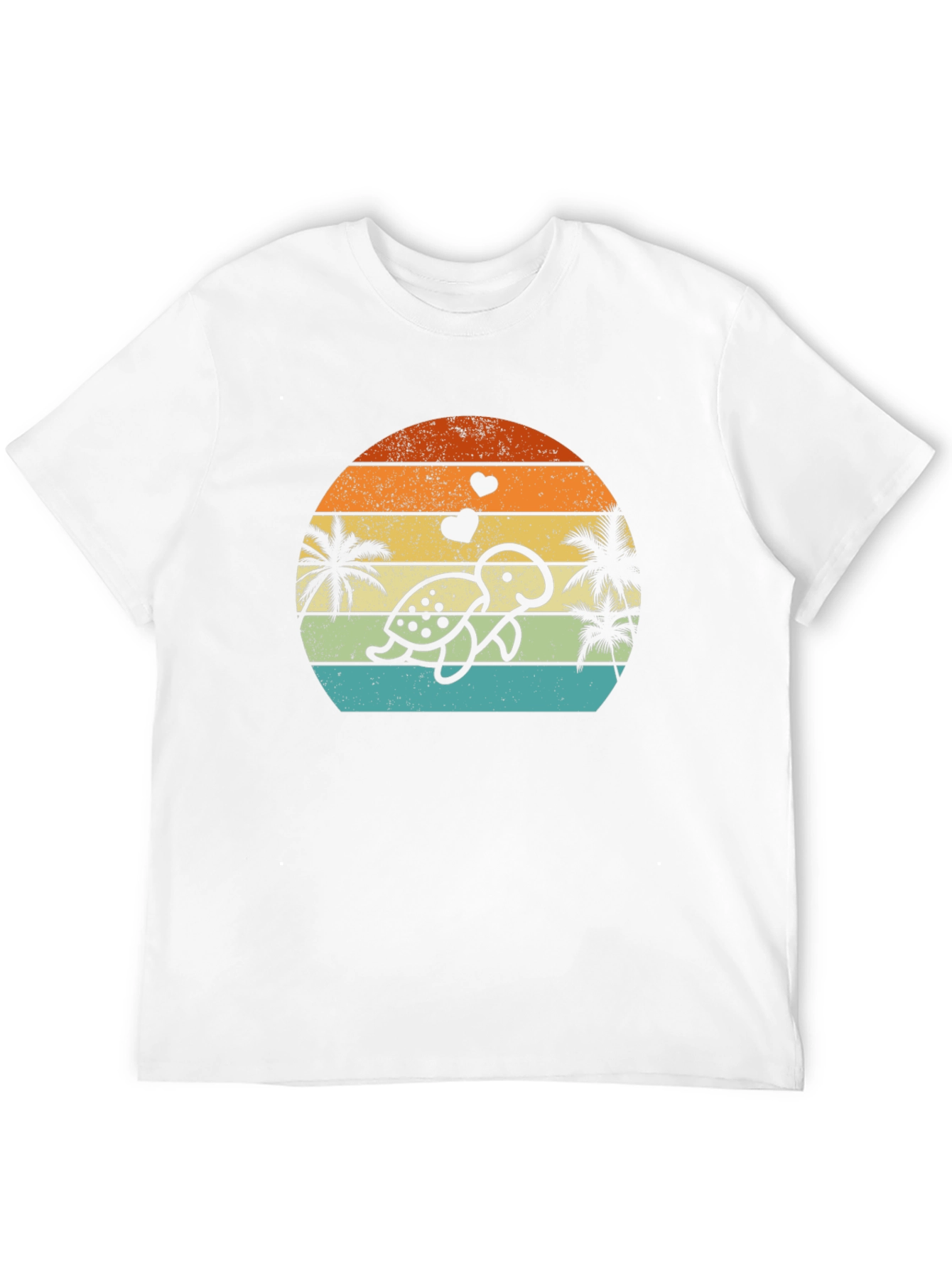 Retro Turtle Sunset Graphic Tee