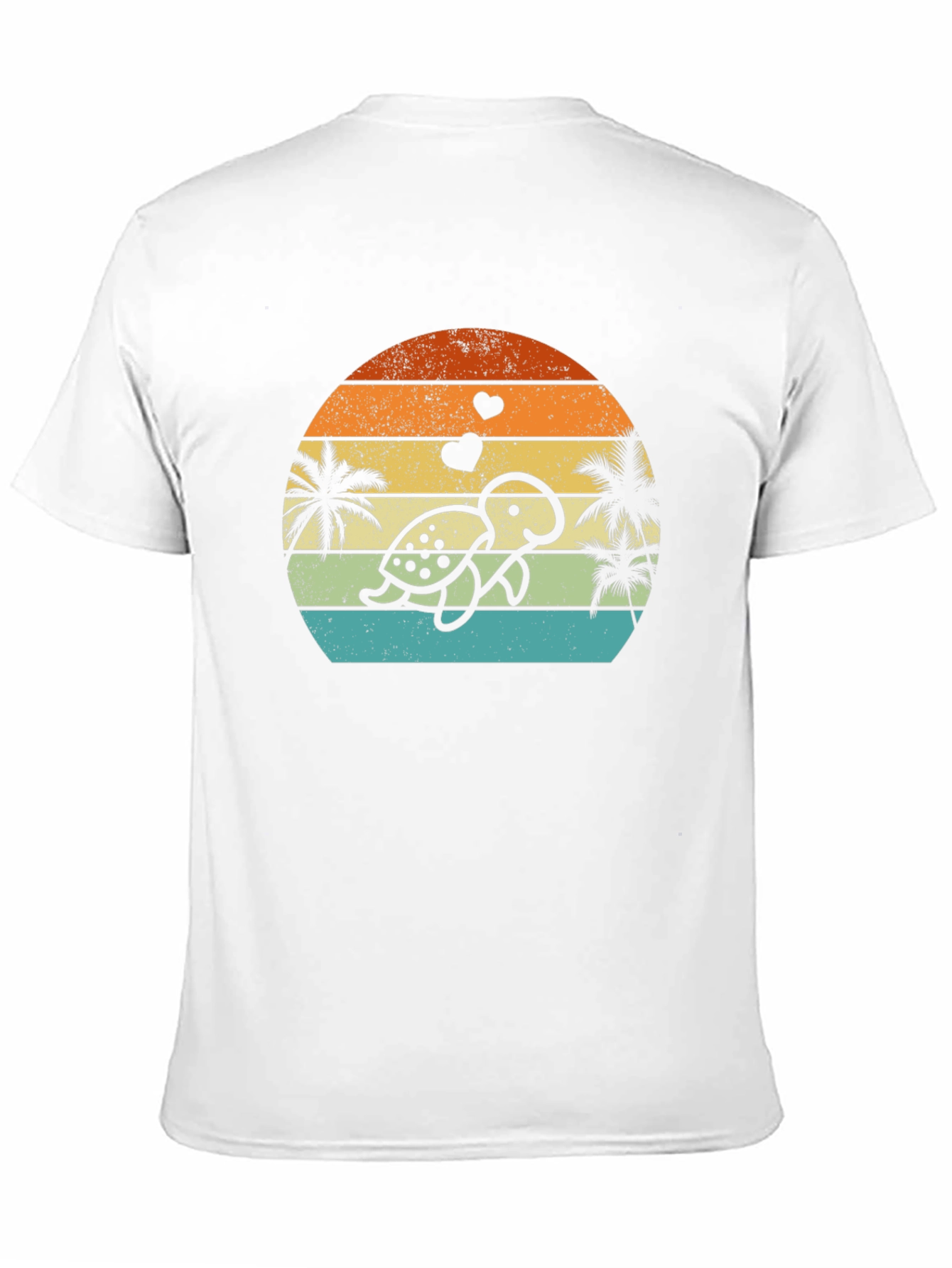 Retro Turtle Sunset Graphic Tee