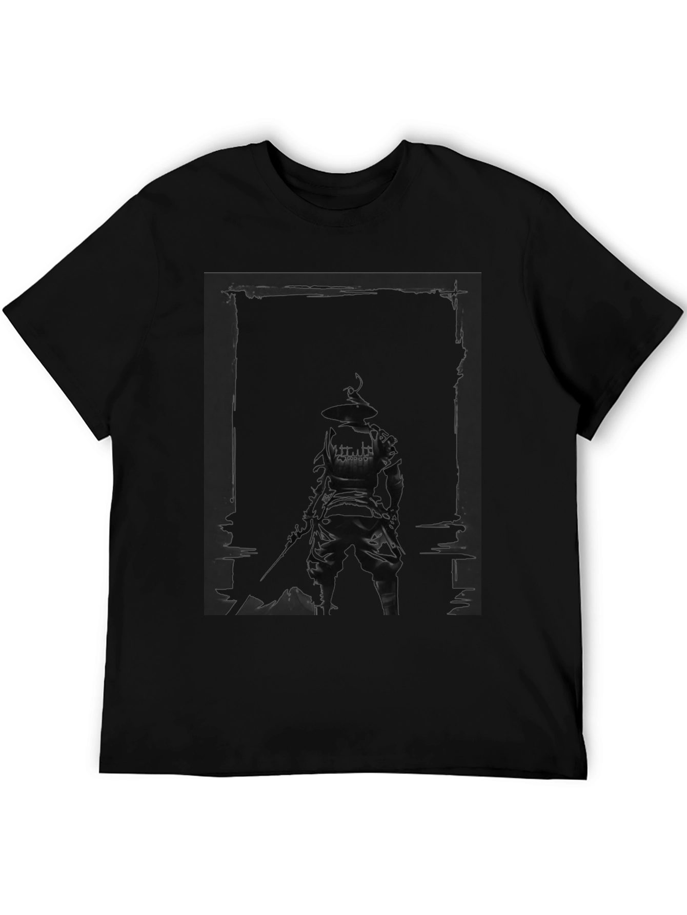 Dark Samurai Graphic Print T-Shirt