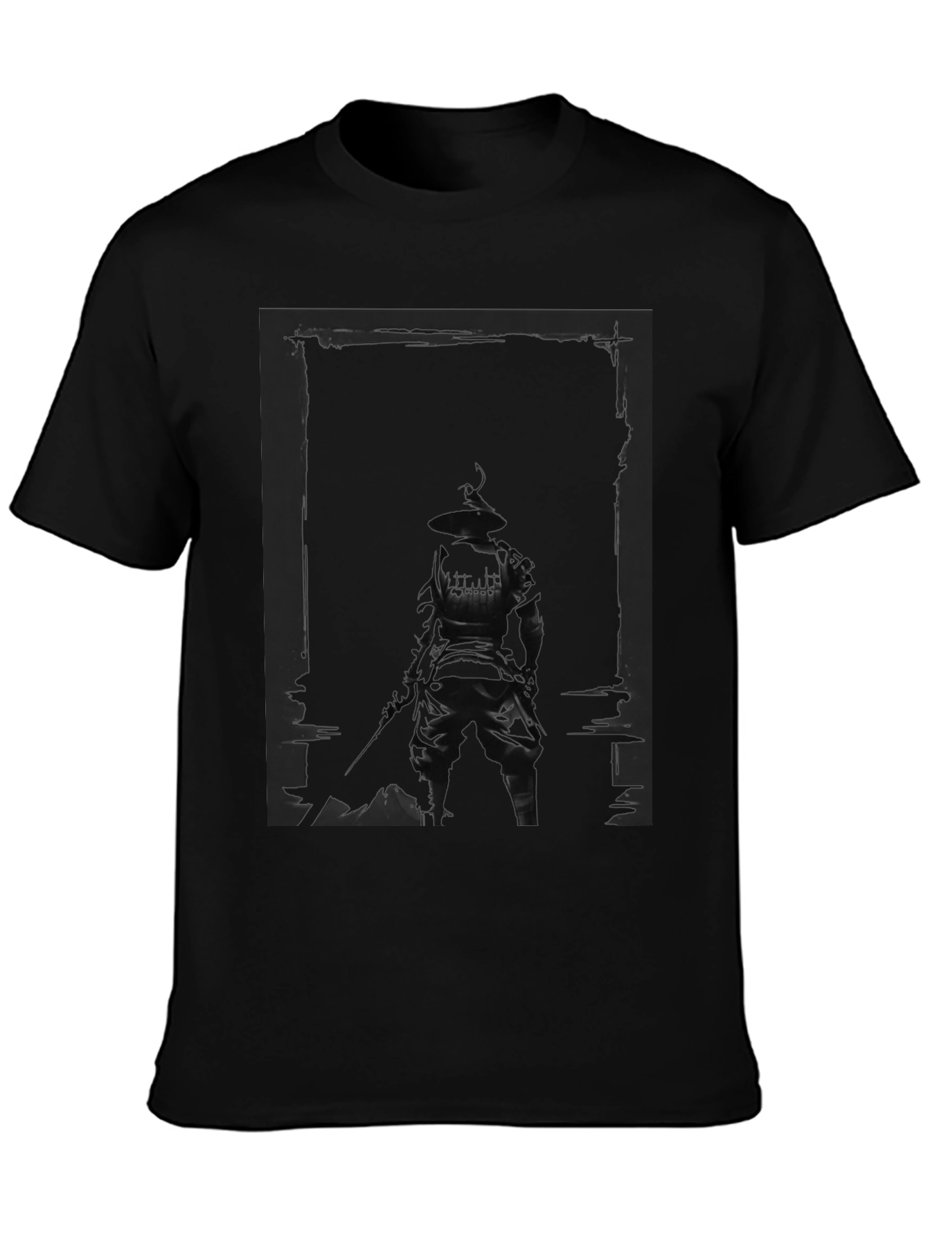 Dark Samurai Graphic Print T-Shirt