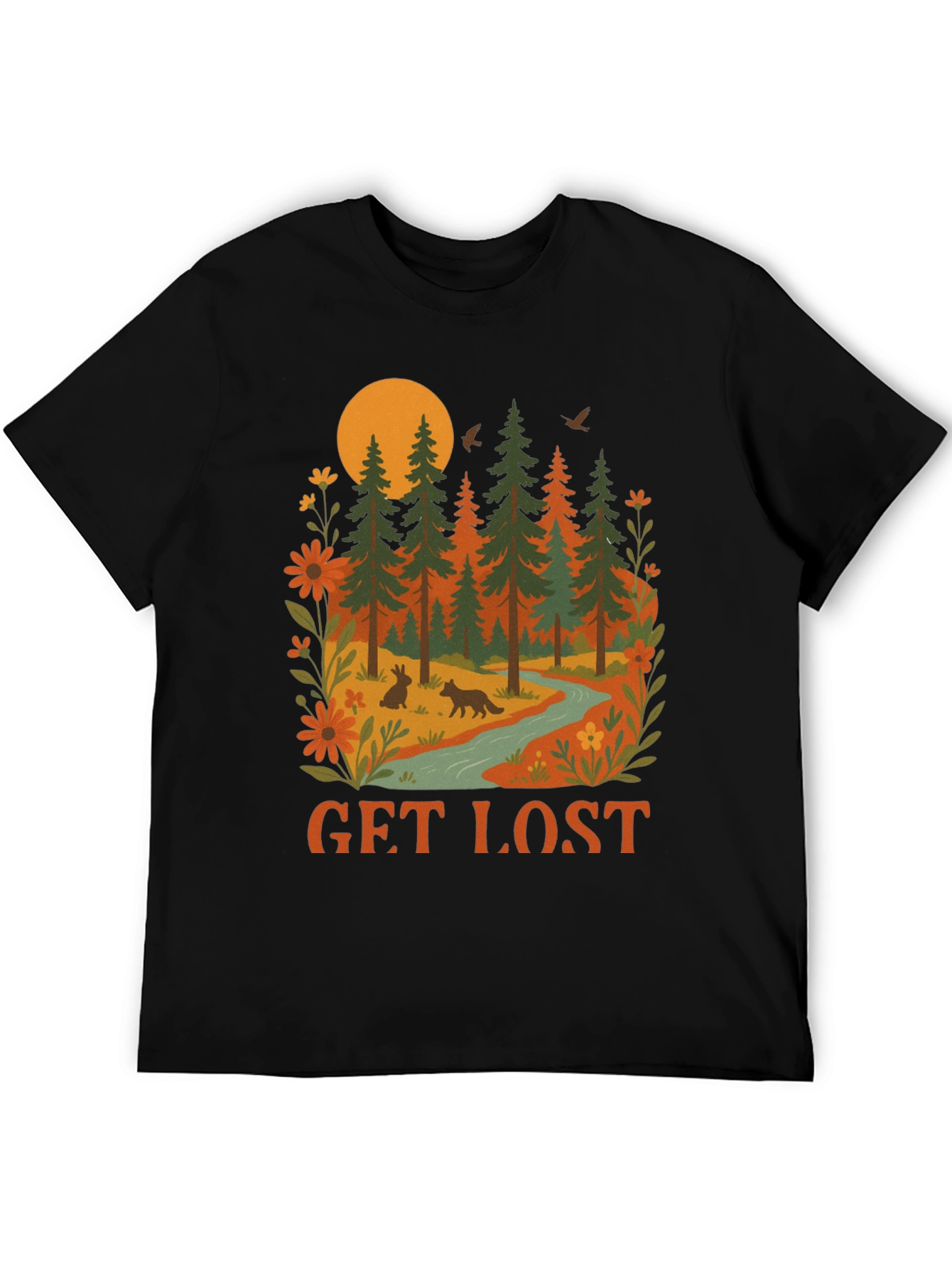 Get Lost Nature Graphic Tee - Adventure Awaits
