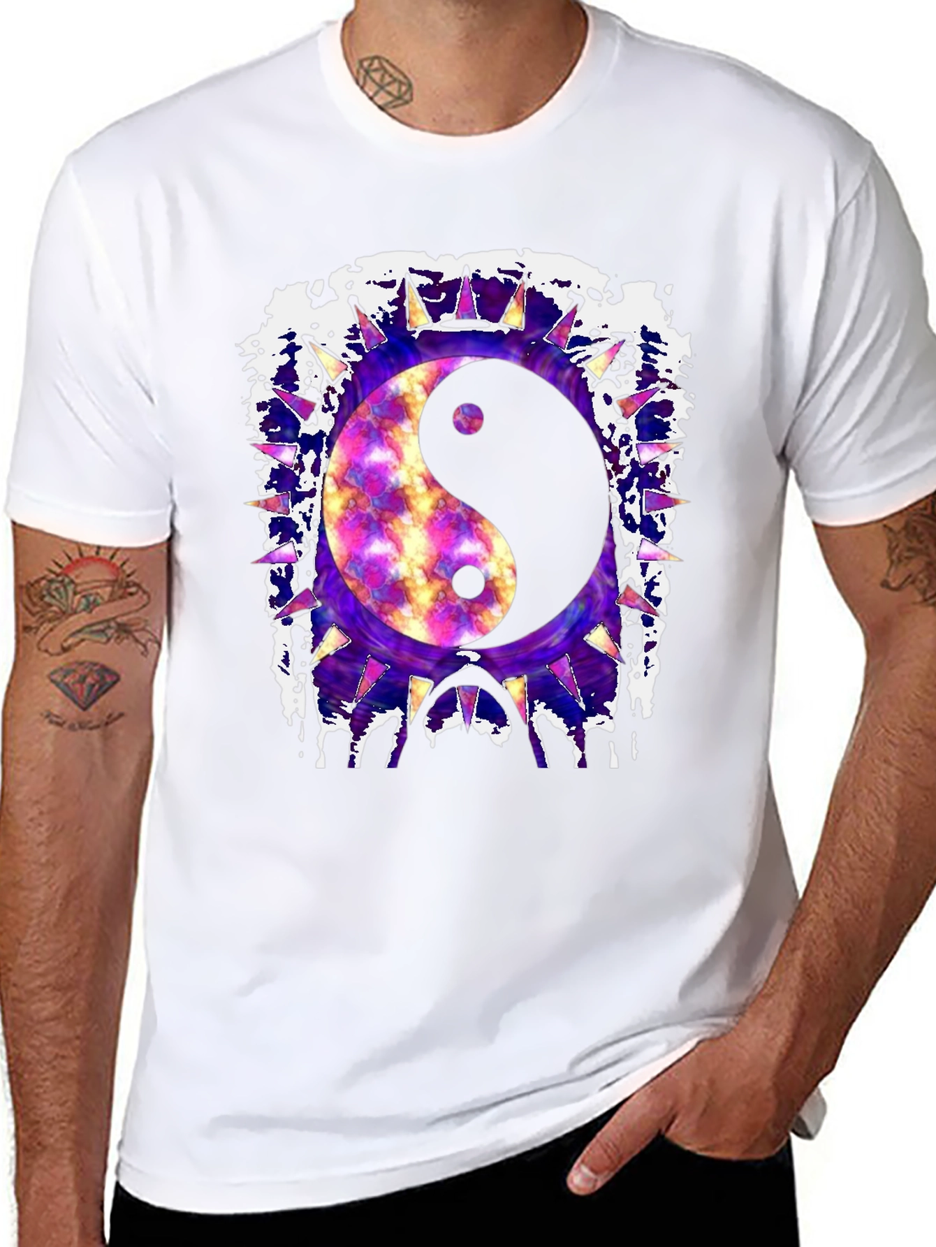 Yin Yang Graphic Tee - Edgy Style