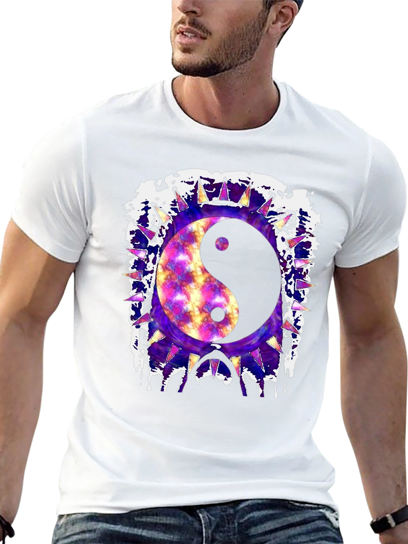 Yin Yang Graphic Tee - Edgy Style