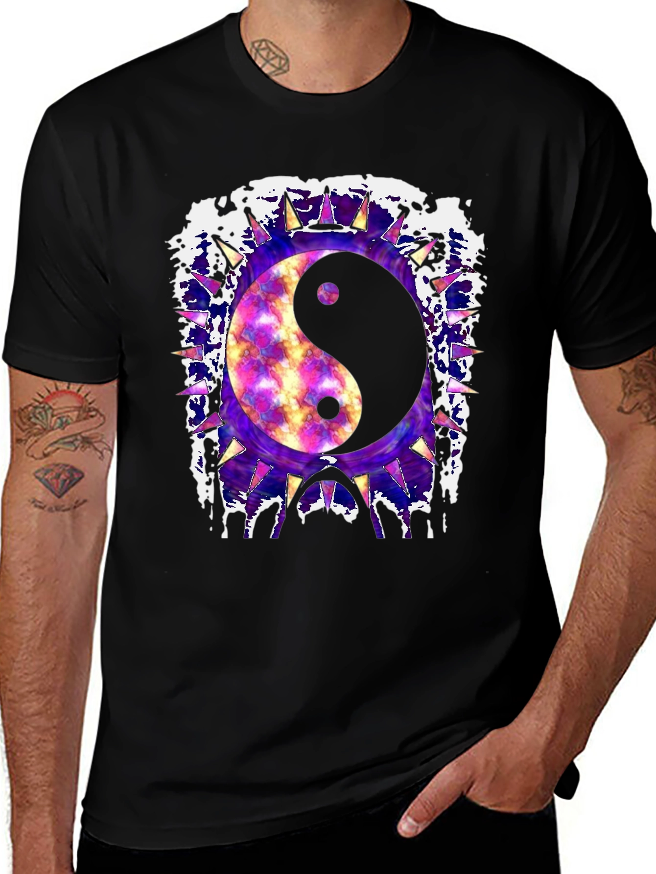 Yin Yang Graphic Tee - Edgy Style