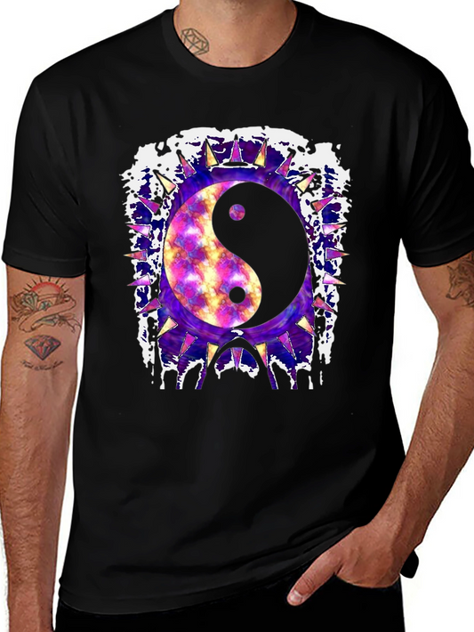 Yin Yang Graphic Tee - Edgy Style