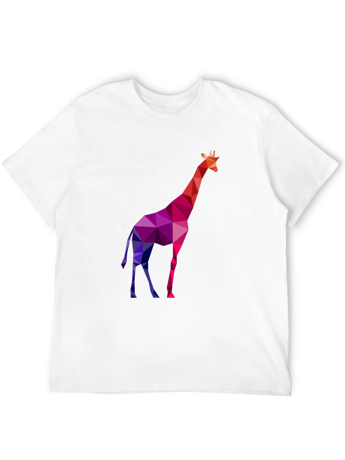 Geometric Giraffe Tee - Modern Mens Black T-Shirt