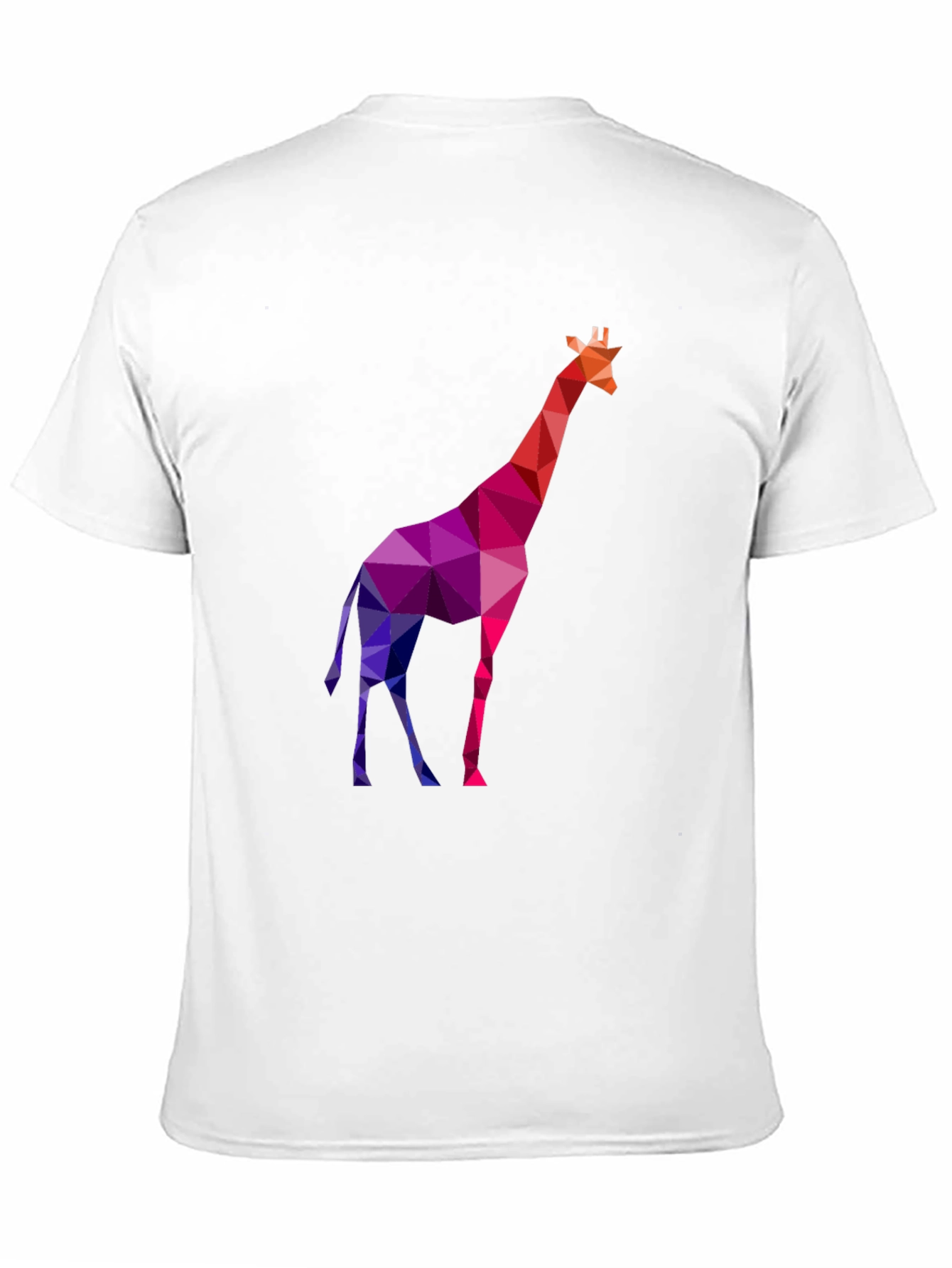 Geometric Giraffe Tee - Modern Mens Black T-Shirt