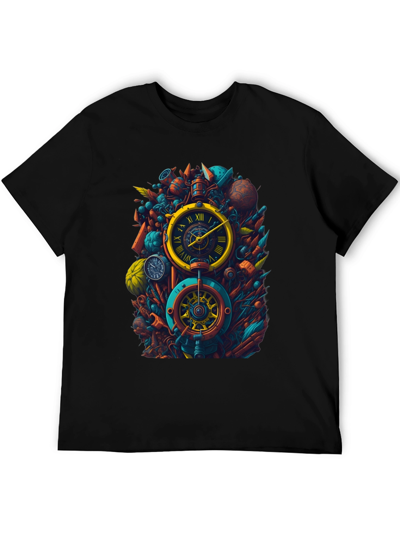 Steampunk Clockwork T-Shirt - Unique Timepiece Design