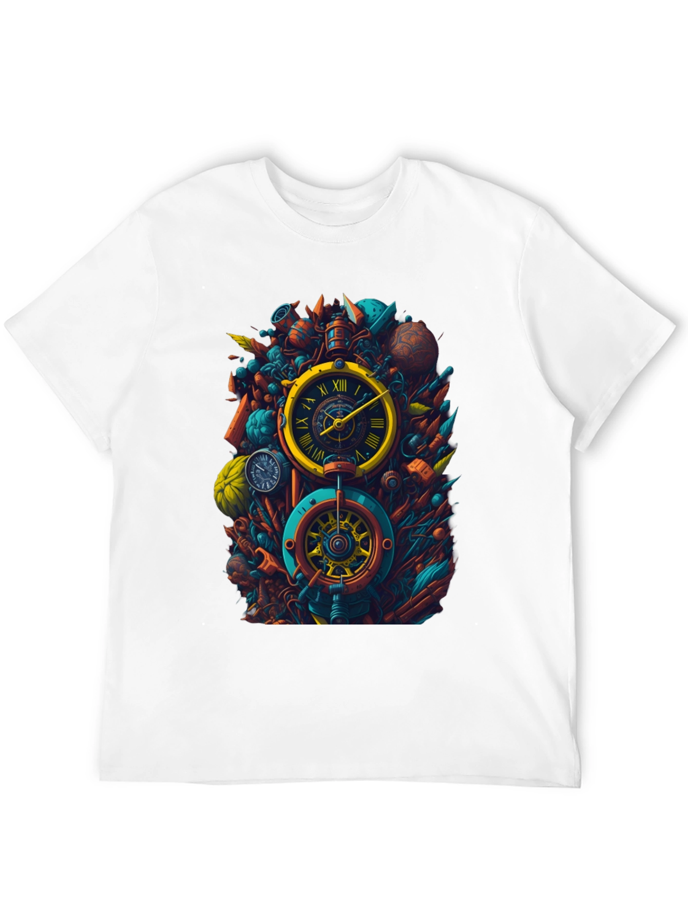Steampunk Clockwork T-Shirt - Unique Timepiece Design