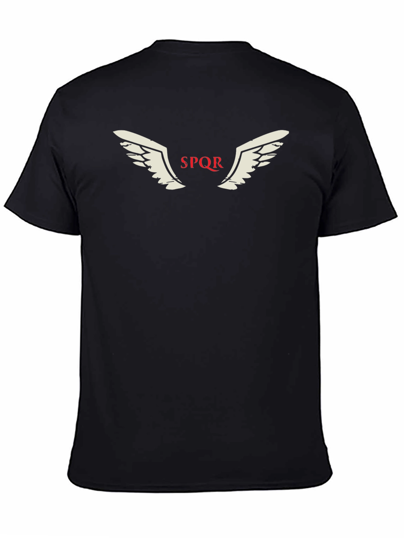 SPQR Wings Graphic T-Shirt - Black