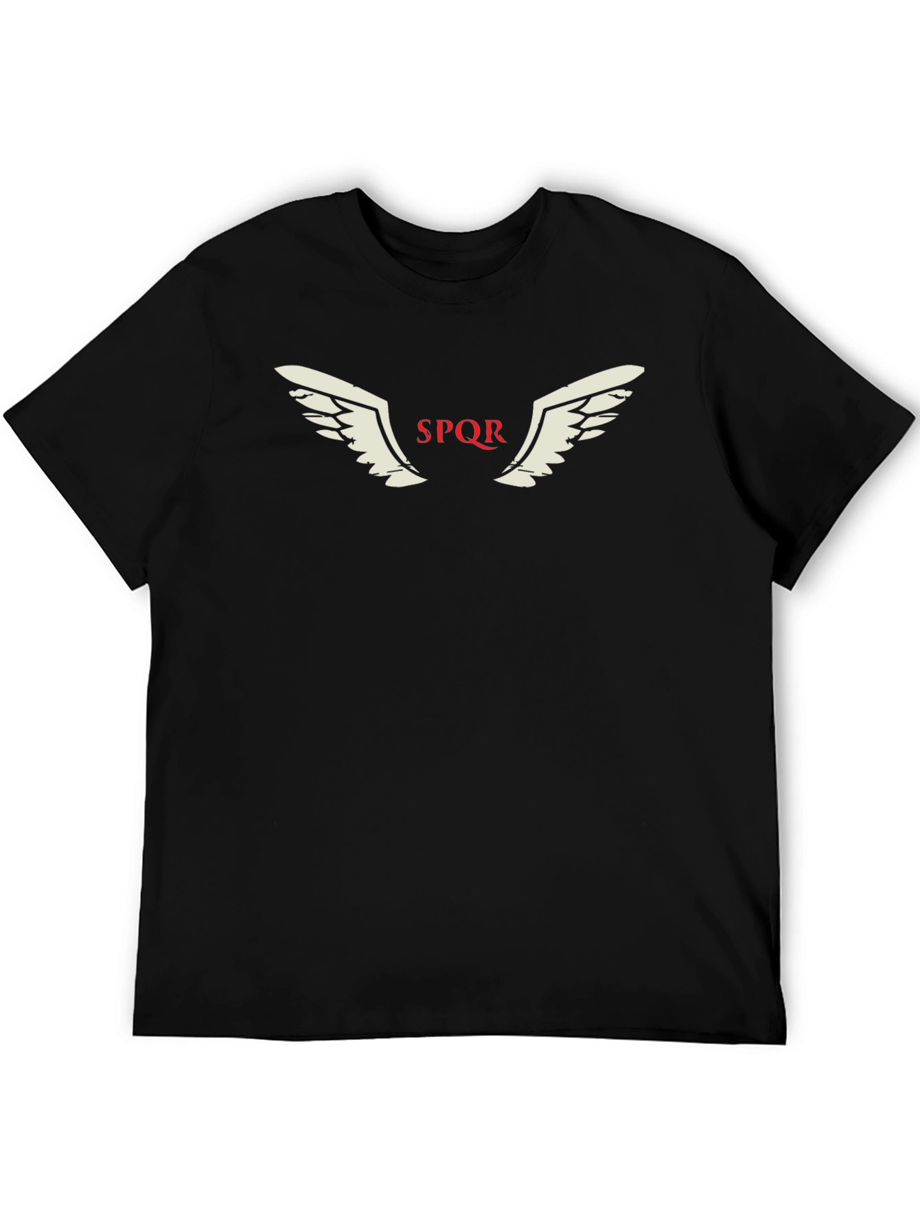 SPQR Wings Graphic T-Shirt - Black