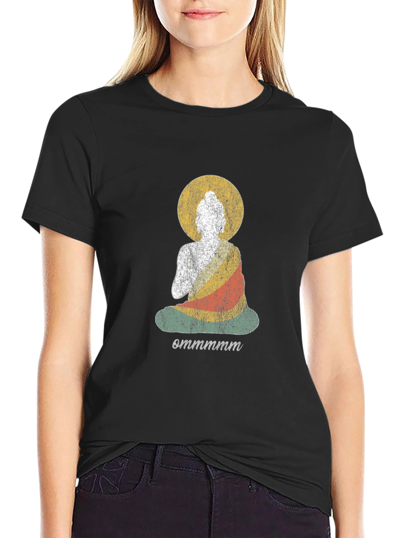 Om Buddha Graphic Tee - Meditative Style