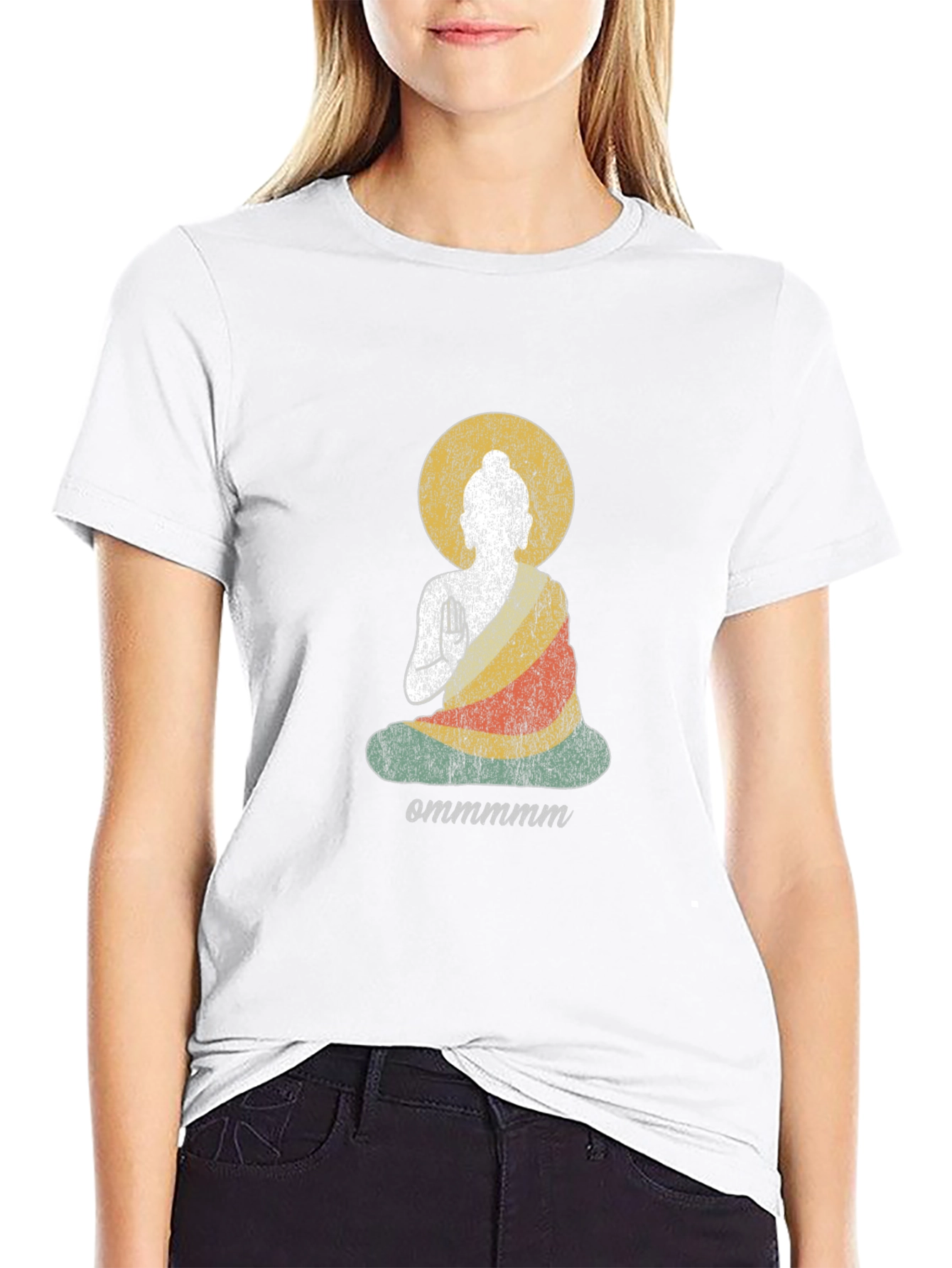 Om Buddha Graphic Tee - Meditative Style