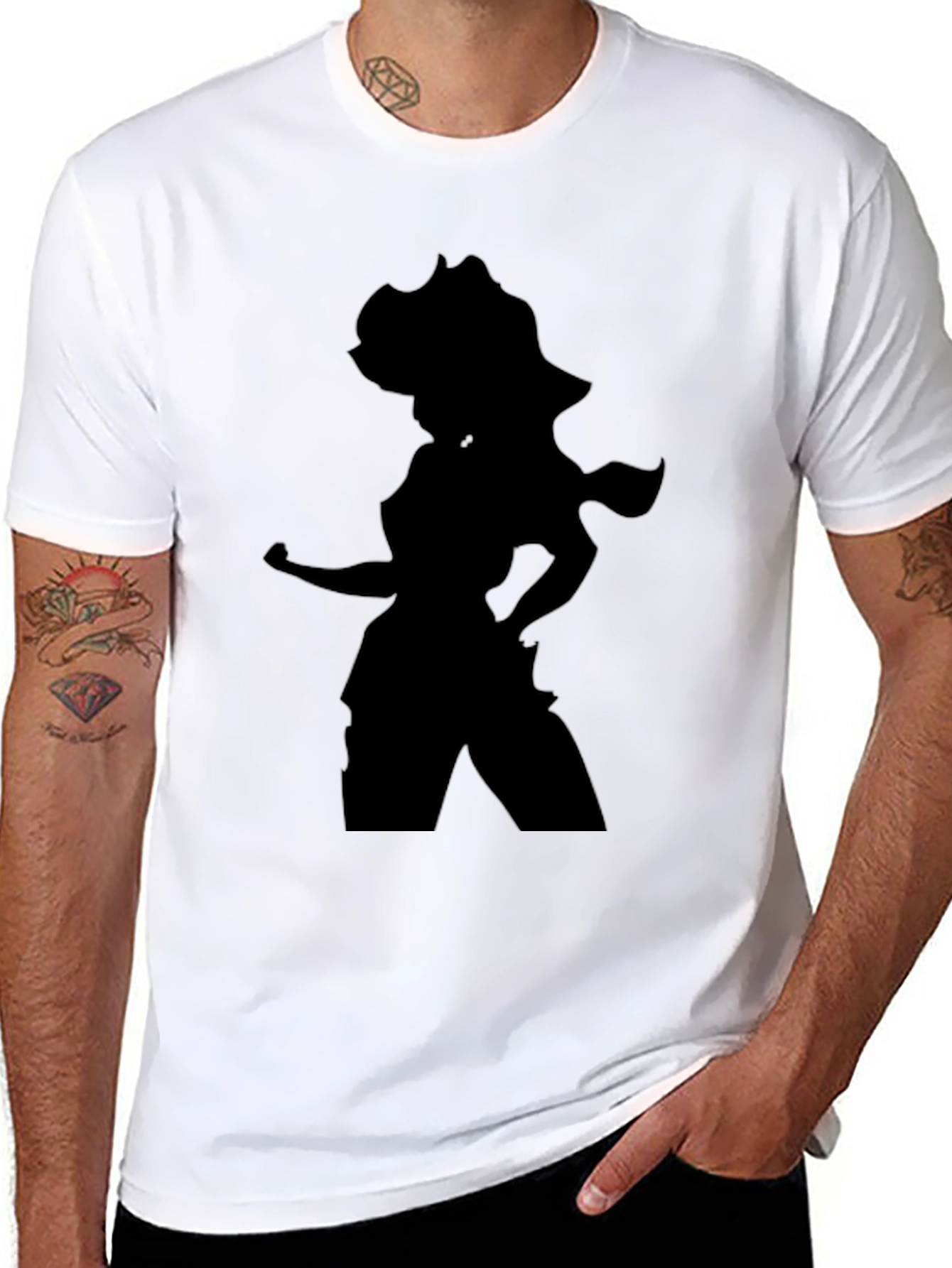 Silhouette Graphic T-Shirt - Black