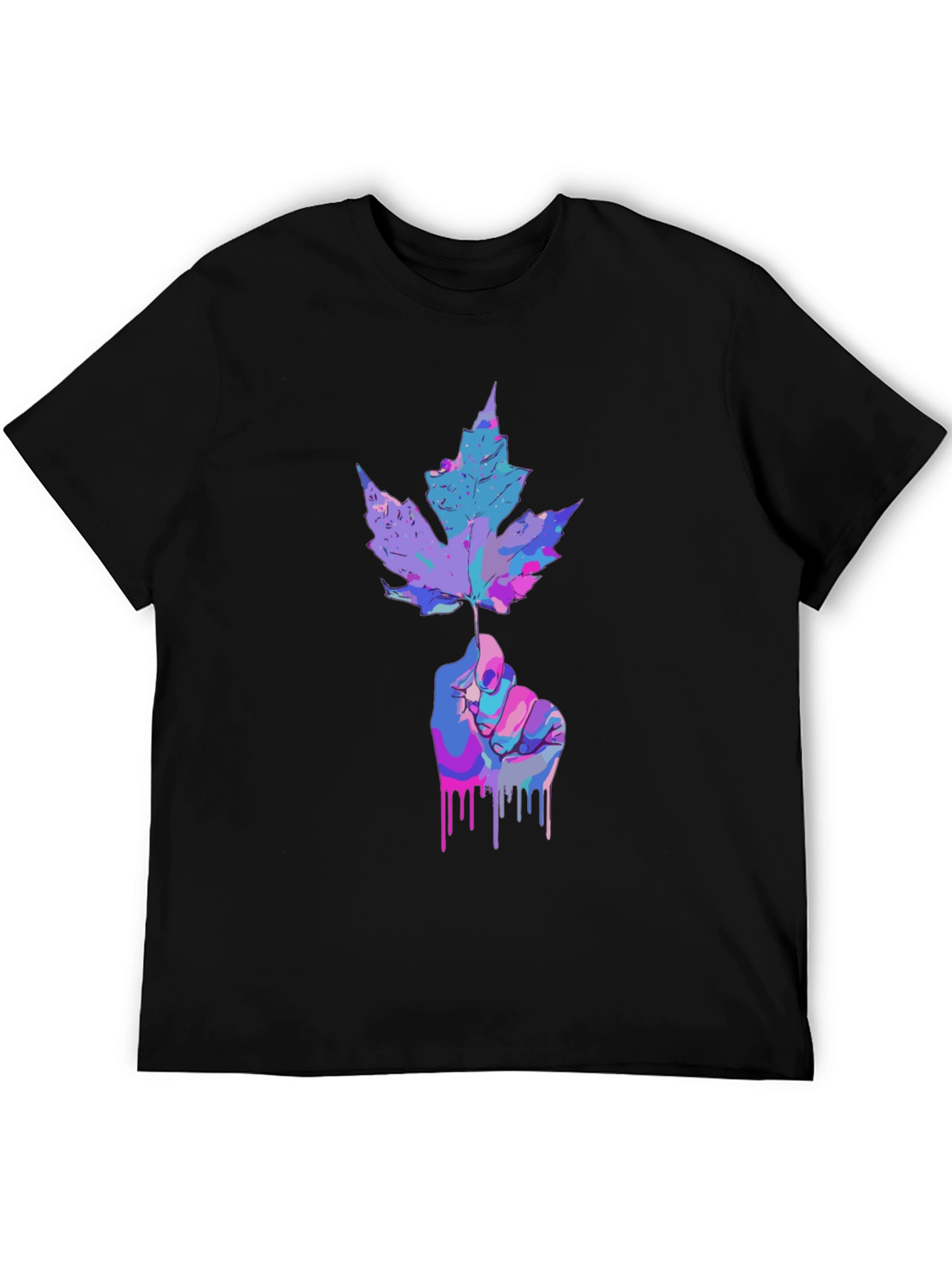 Artistic Maple Leaf Graphic T-Shirt