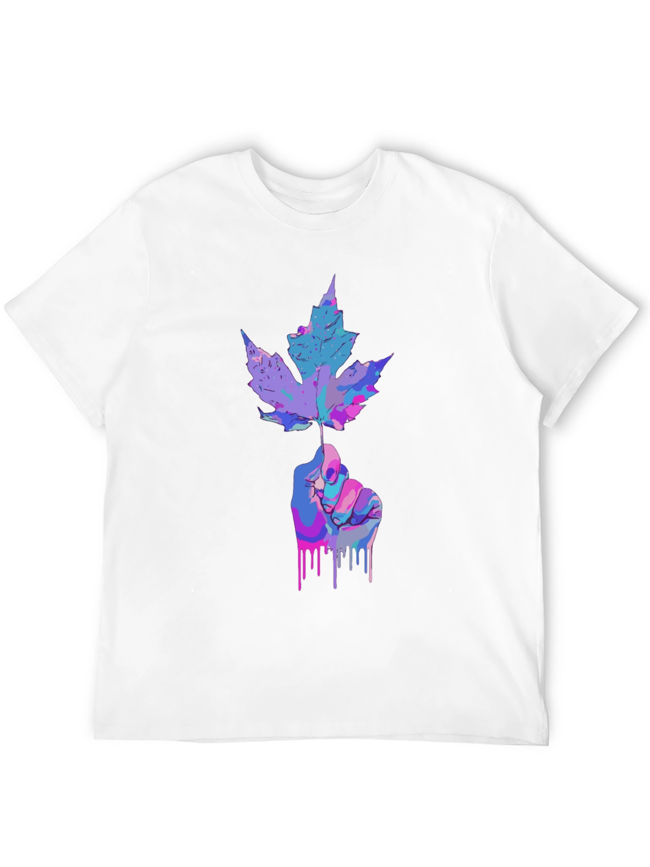Artistic Maple Leaf Graphic T-Shirt