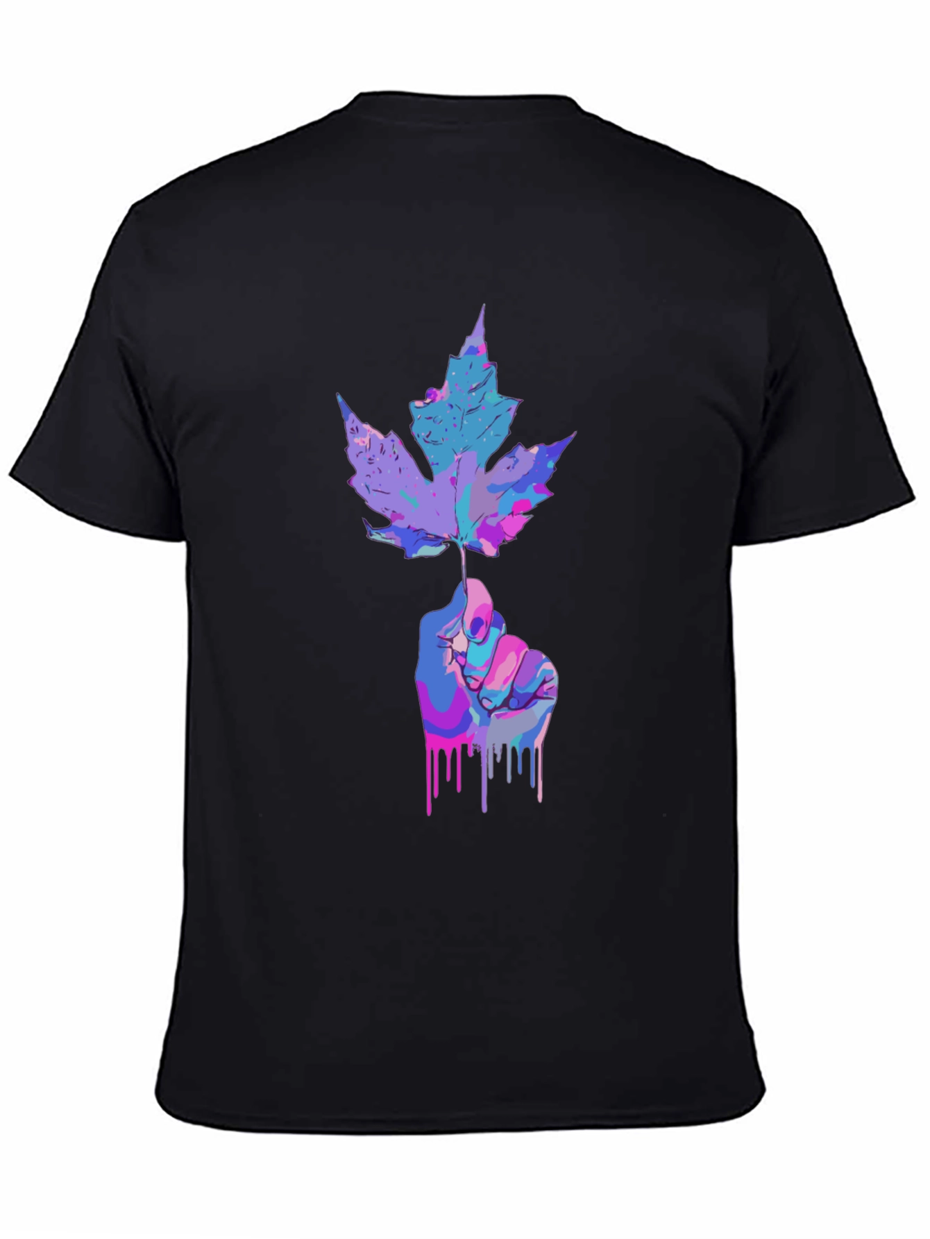 Artistic Maple Leaf Graphic T-Shirt