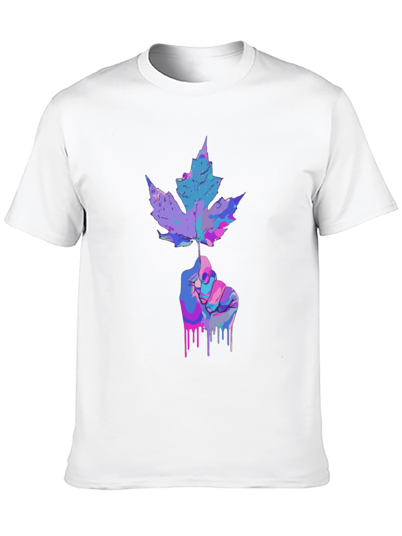 Artistic Maple Leaf Graphic T-Shirt