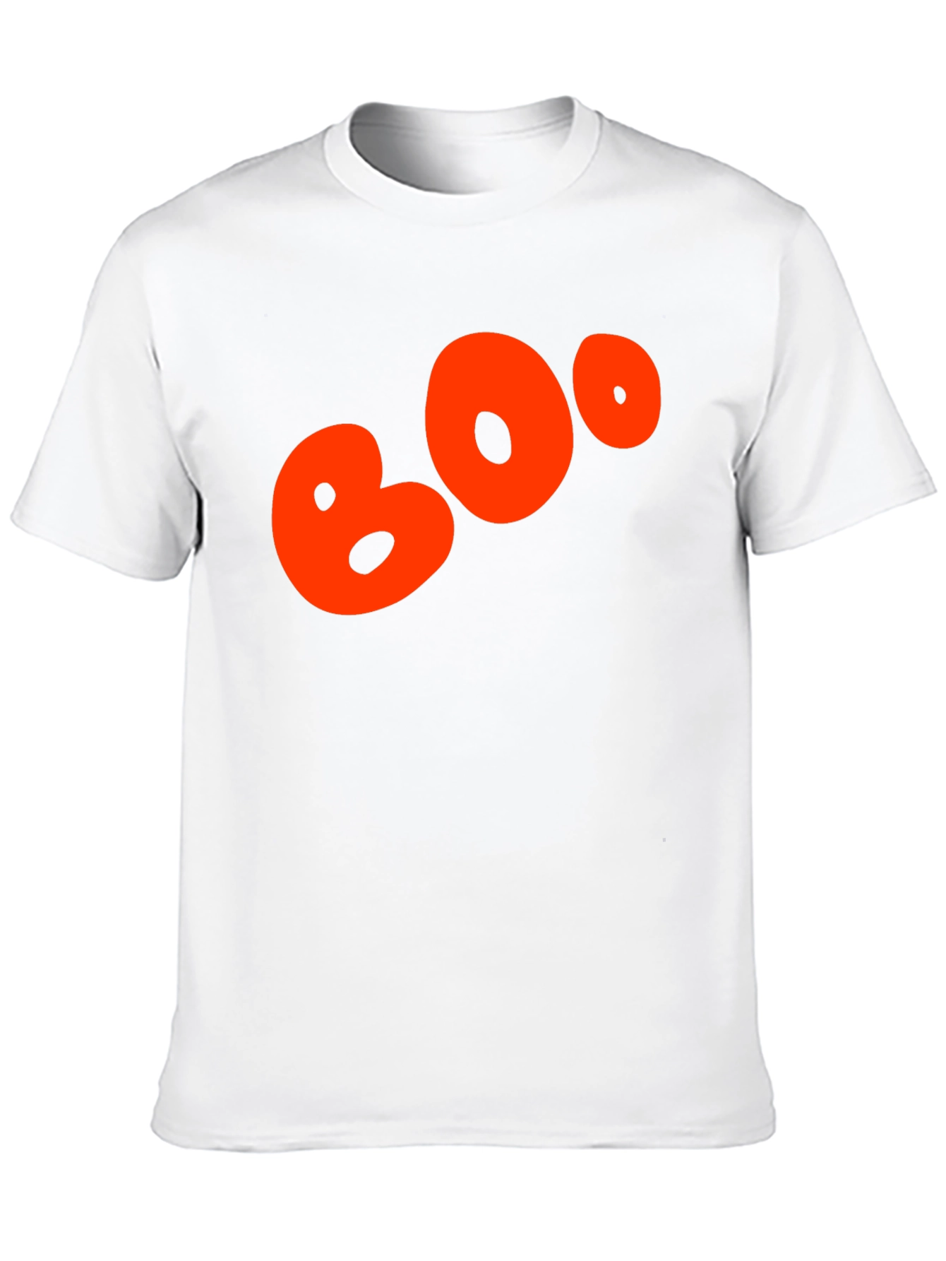 Boo Halloween Graphic Tee - Black Cotton Blend