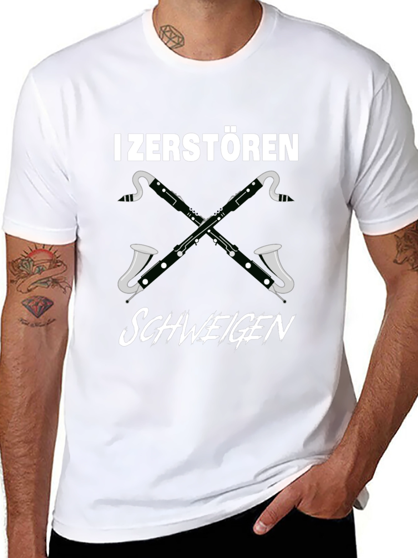 I Zerstören Schweigen Bassoon T-Shirt