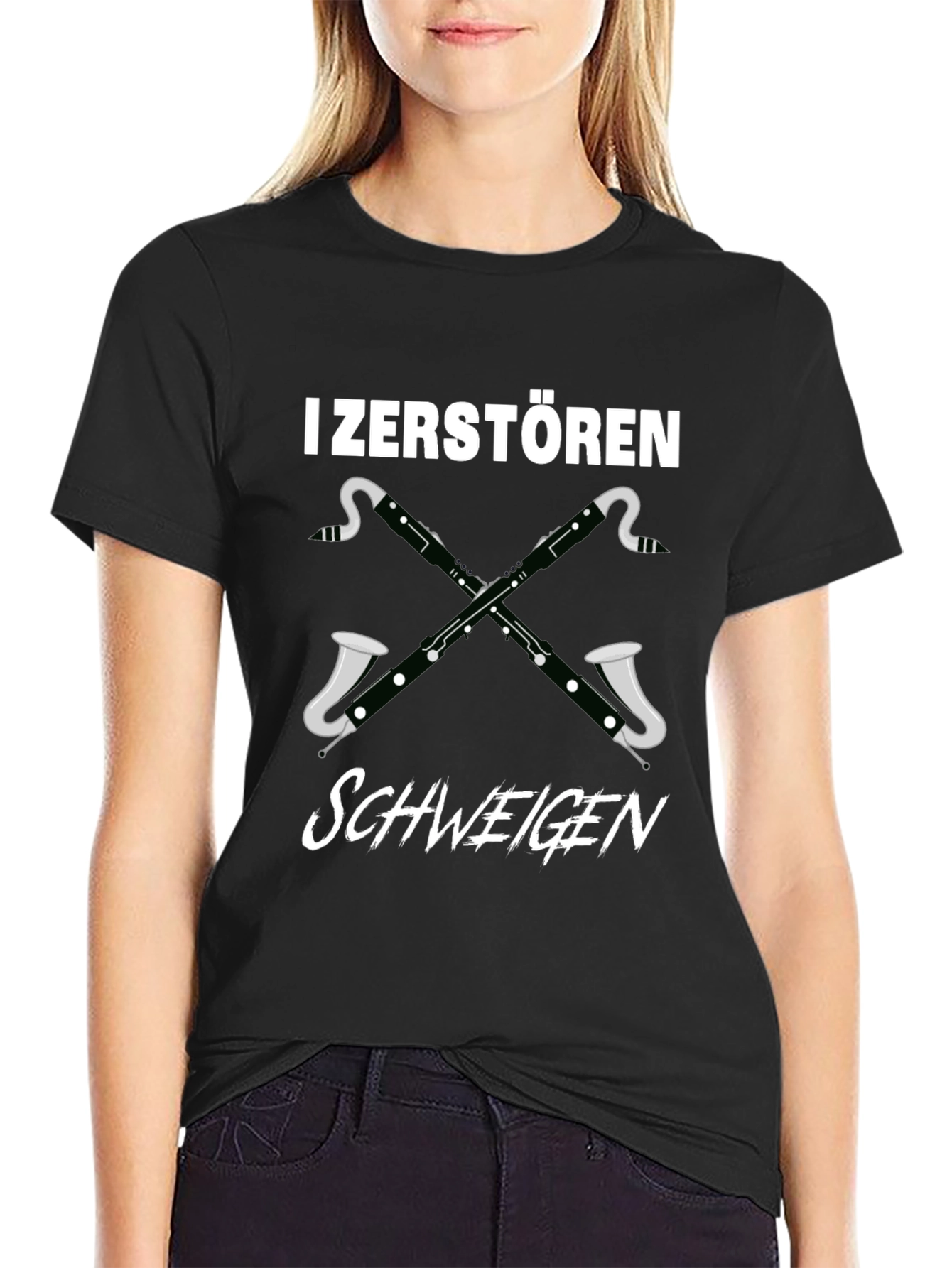 I Zerstören Schweigen Bassoon T-Shirt