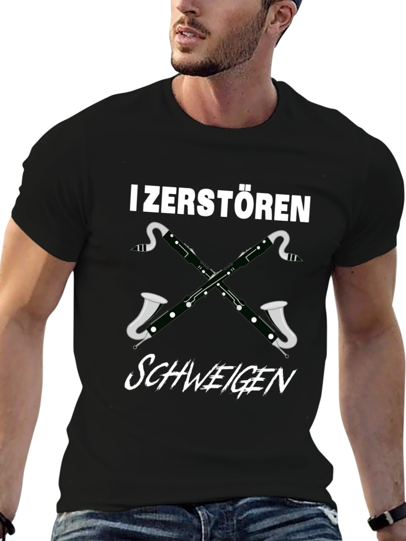 I Zerstören Schweigen Bassoon T-Shirt