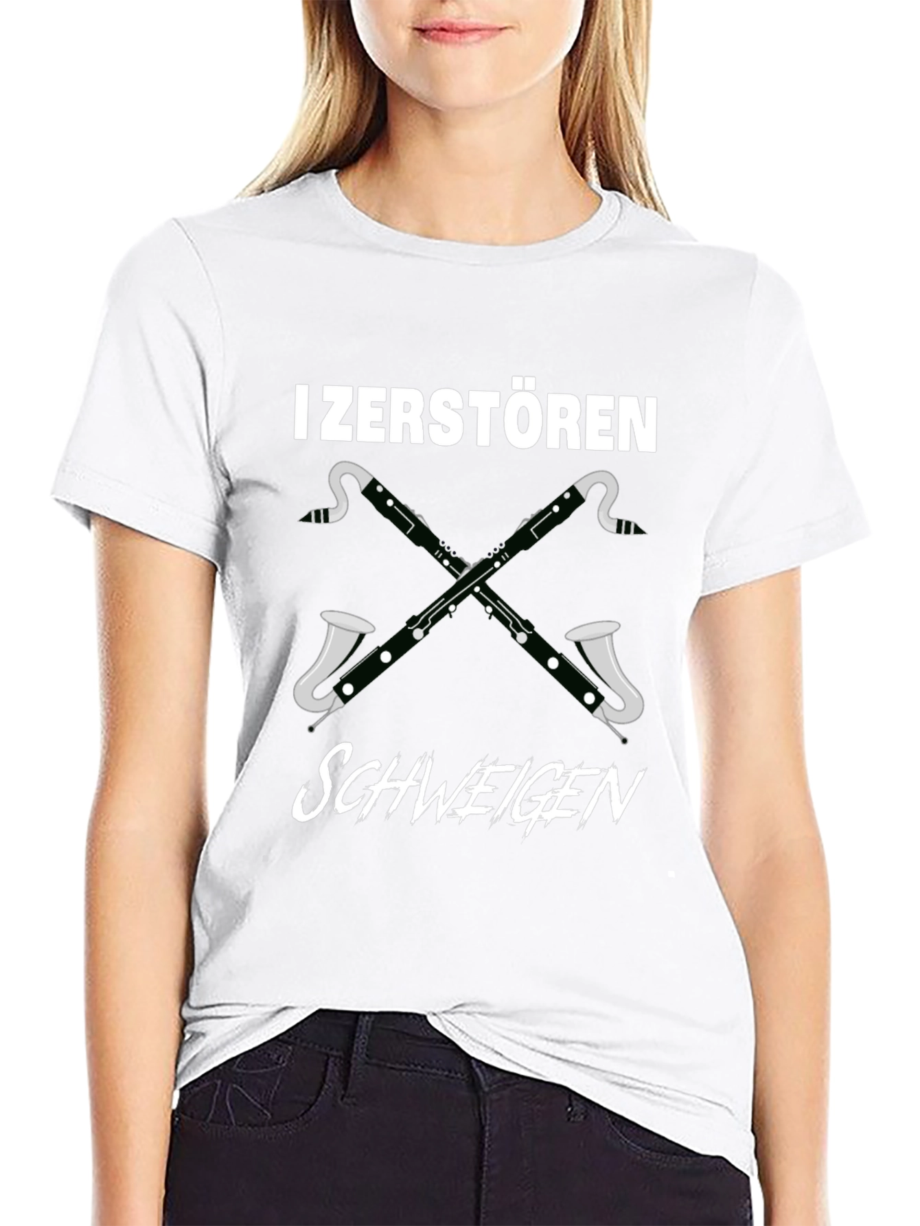 I Zerstören Schweigen Bassoon T-Shirt