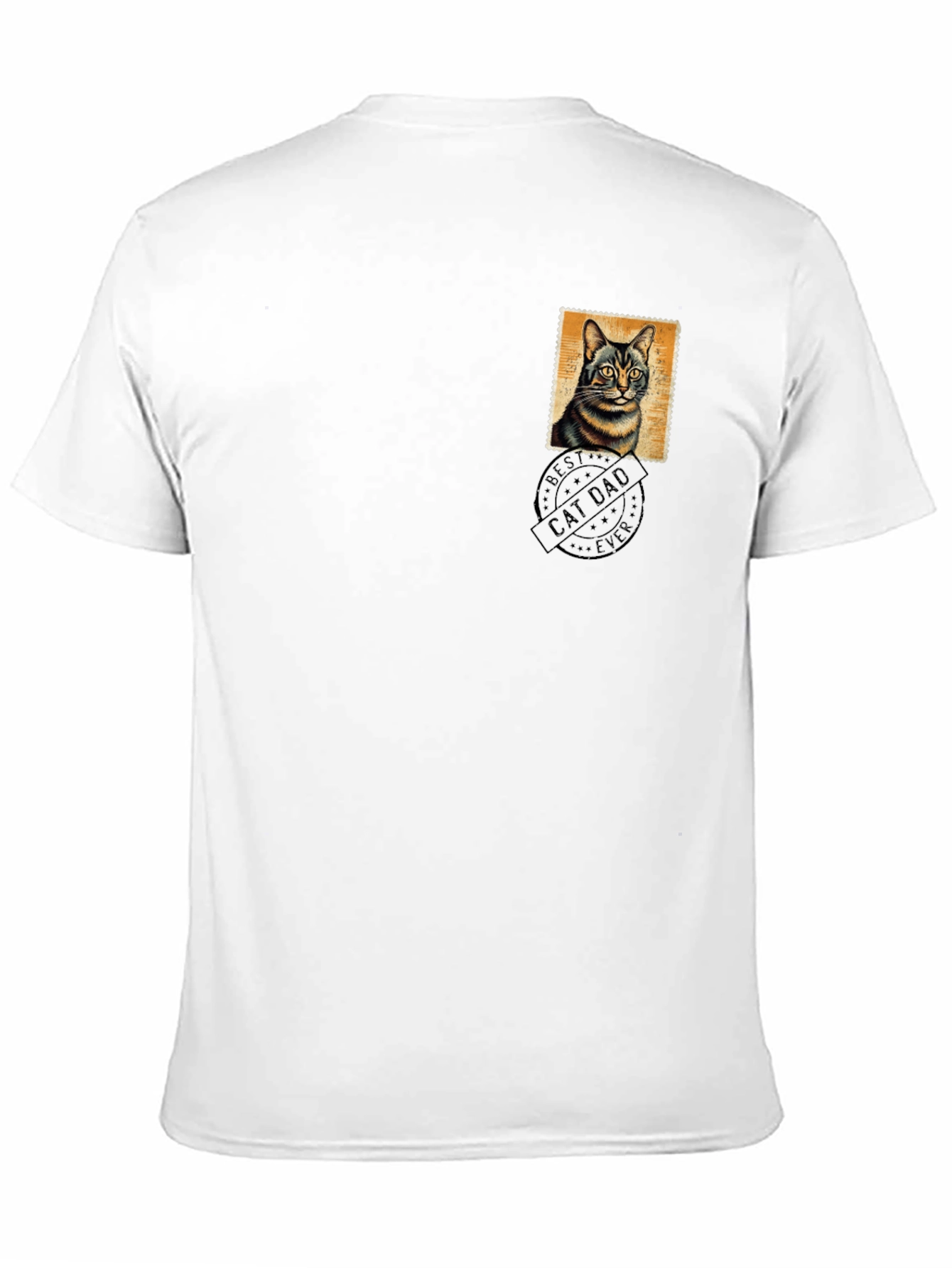 Cat Dad Stamp Graphic T-Shirt