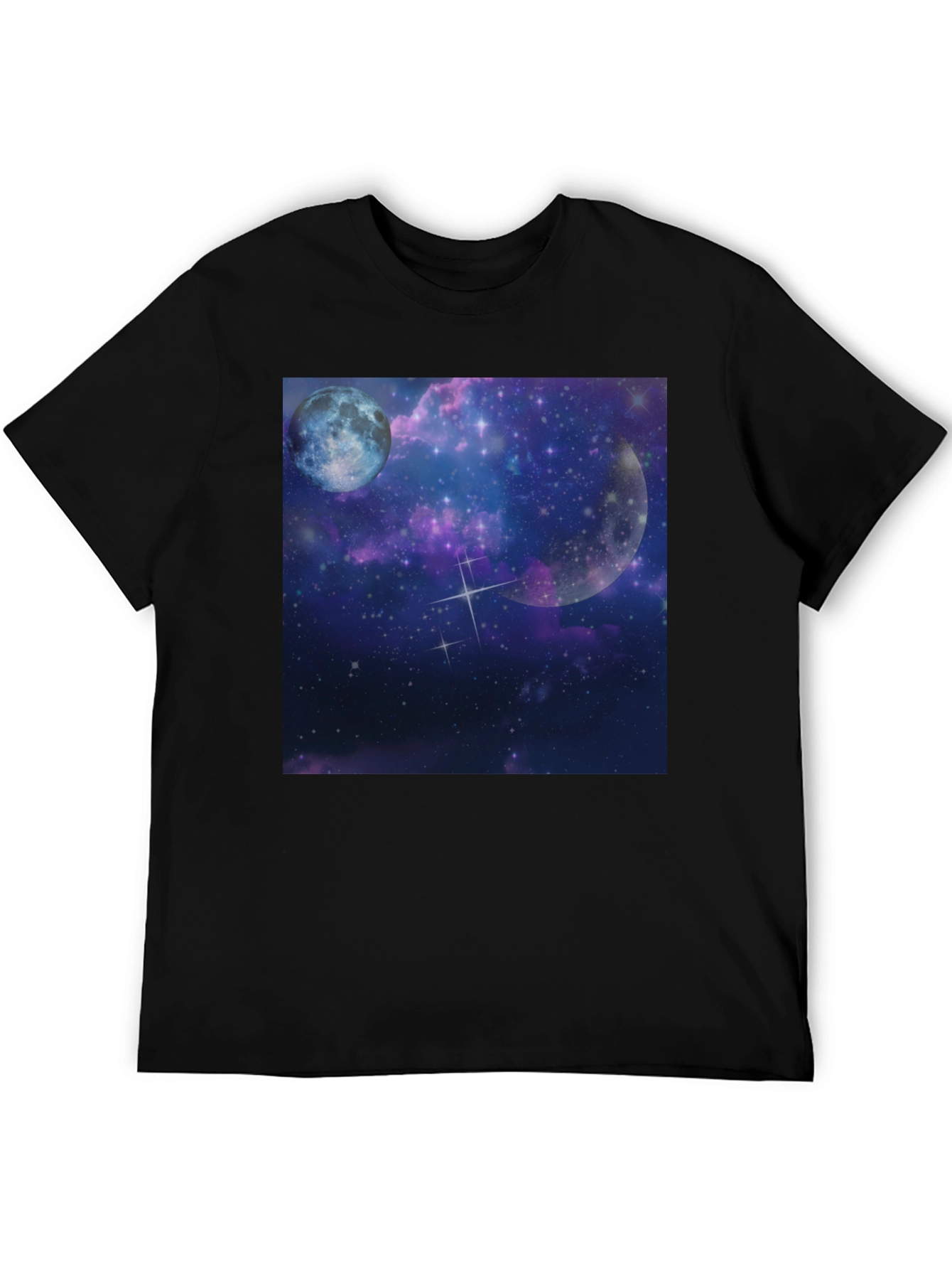 Galaxy Moon Black Tee