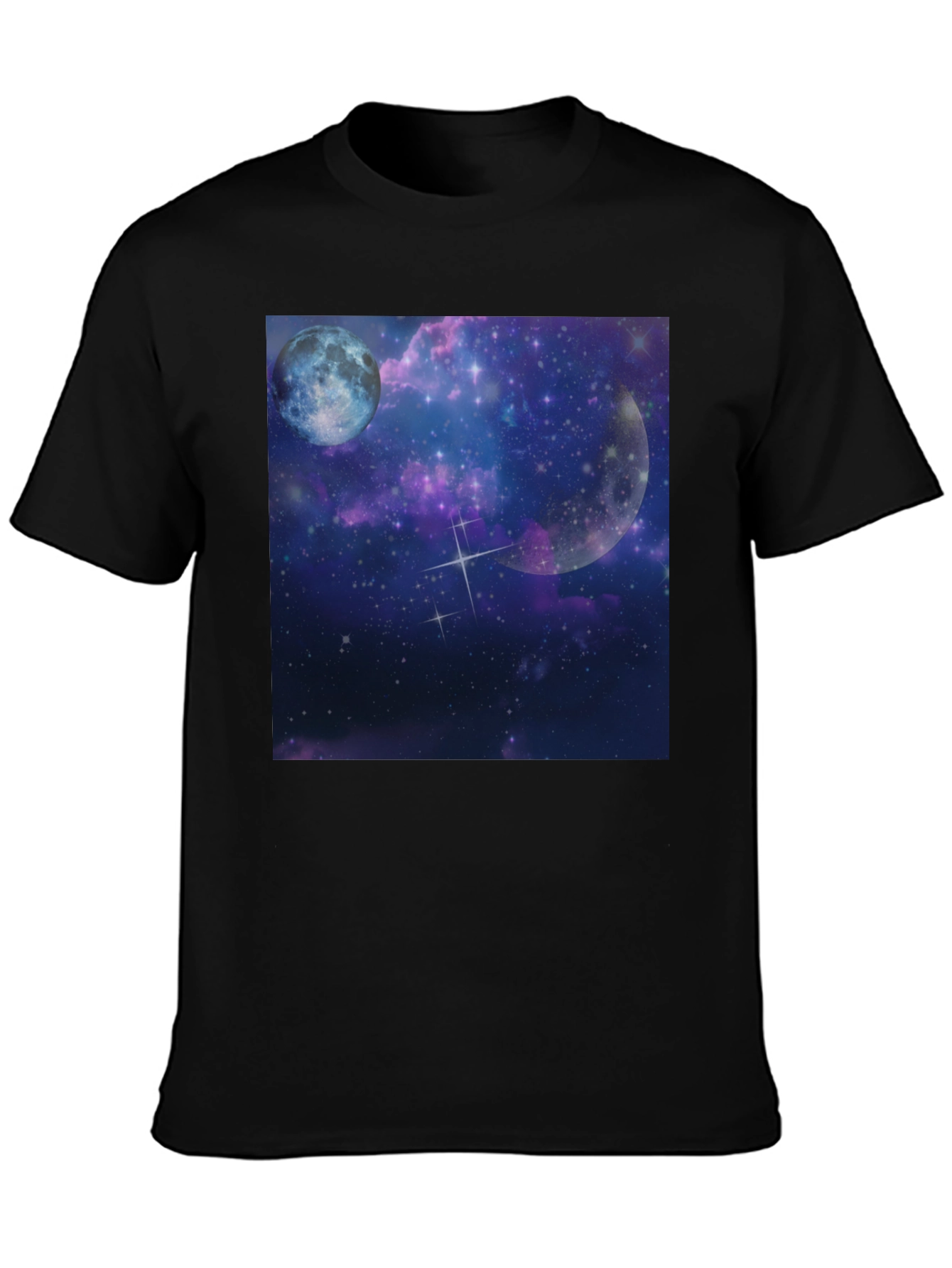 Galaxy Moon Black Tee