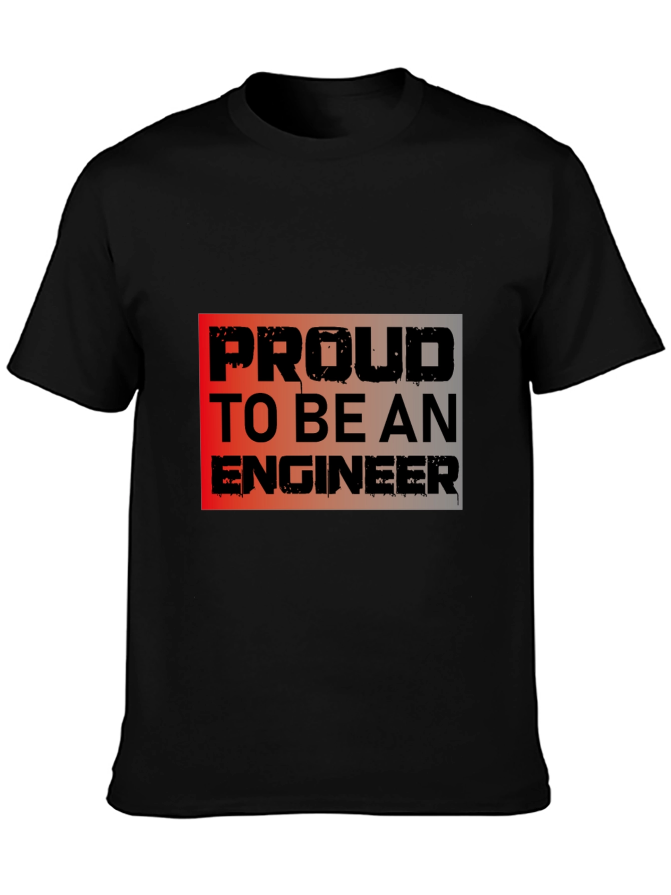 Proud Engineer Black Graphic Tee