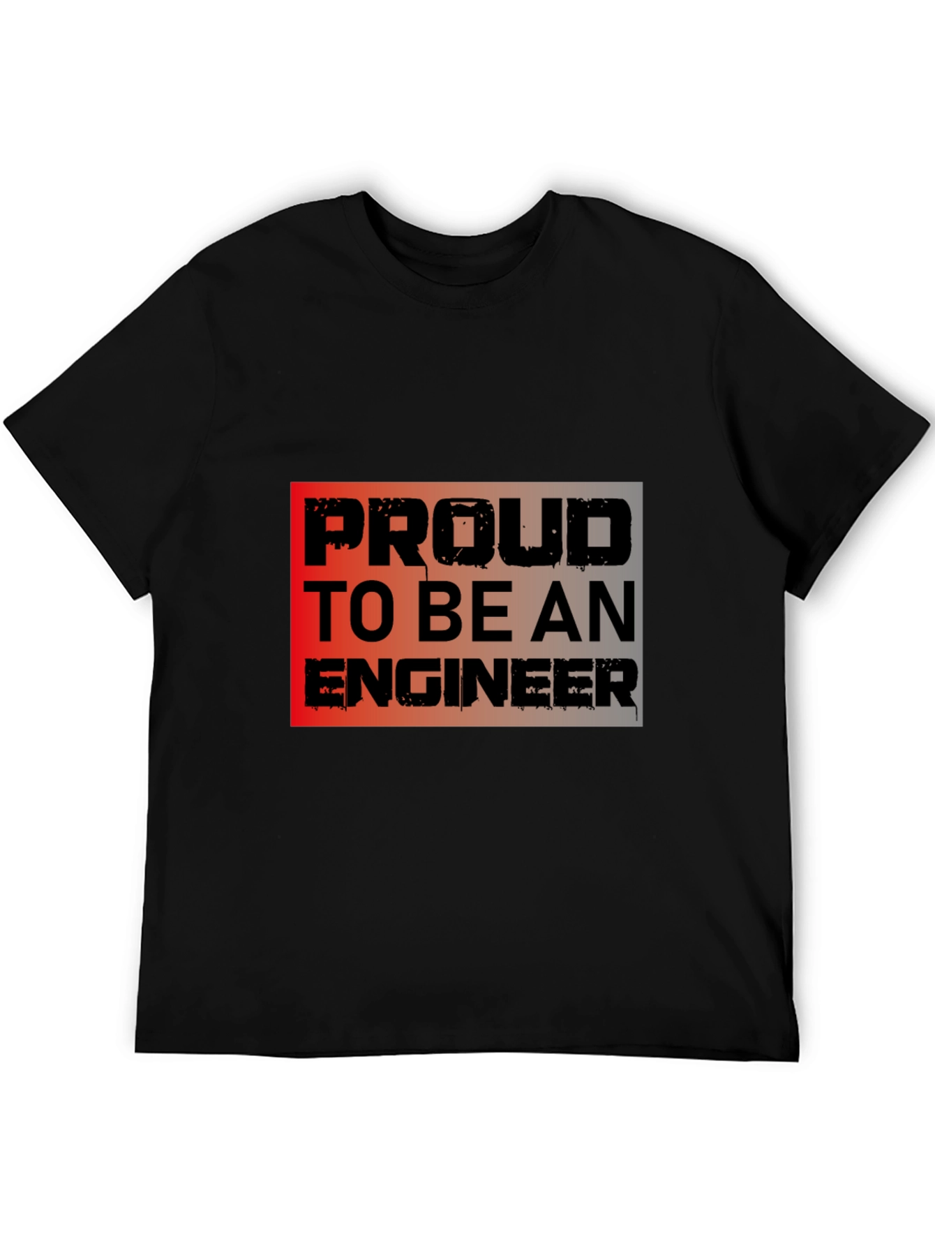 Proud Engineer Black Graphic Tee