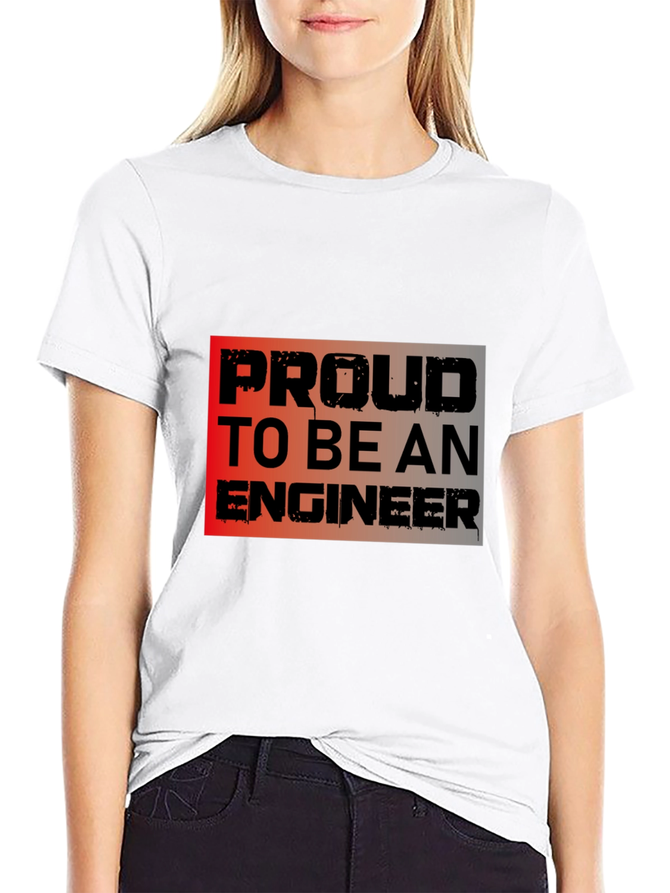 Proud Engineer Black Graphic Tee