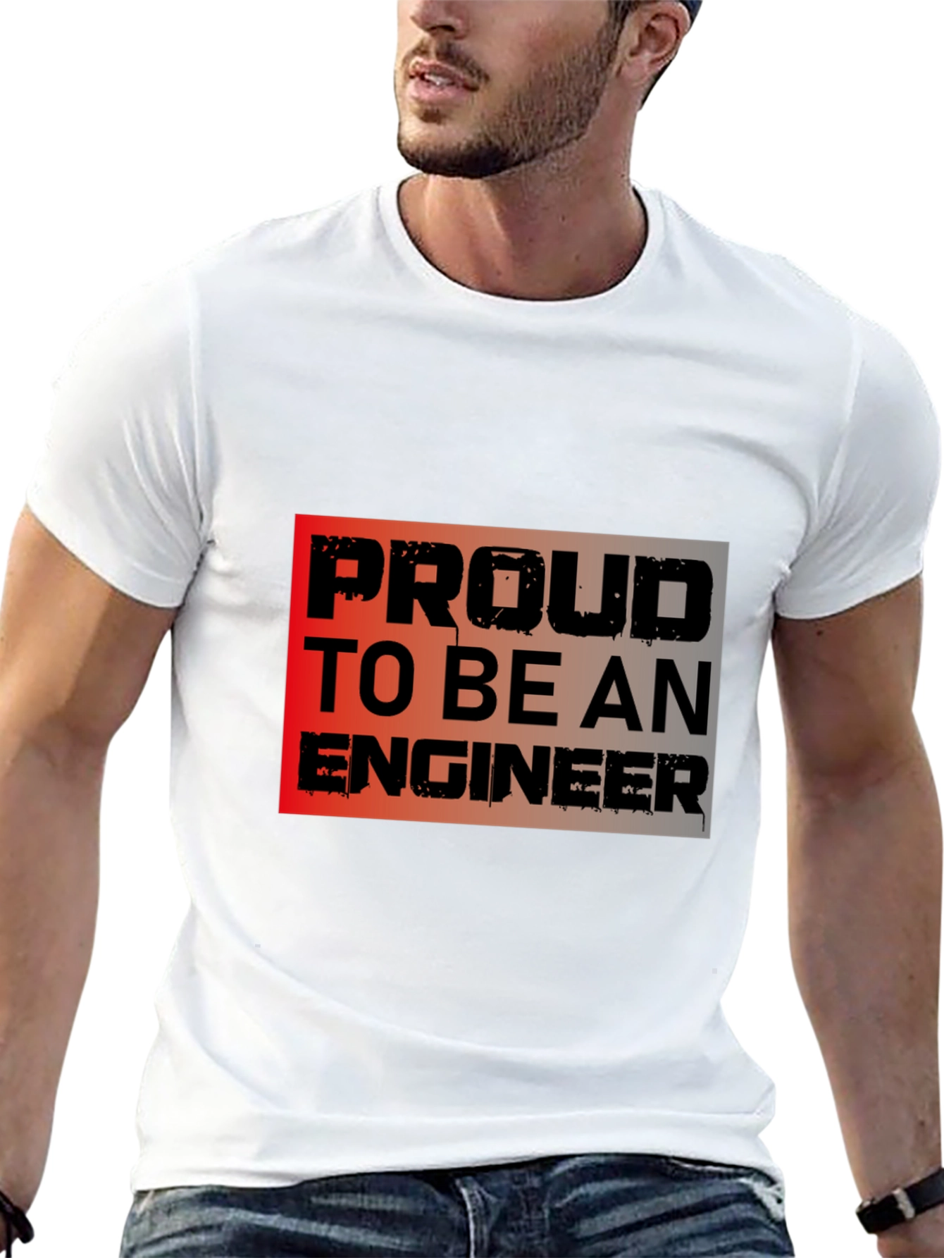 Proud Engineer Black Graphic Tee