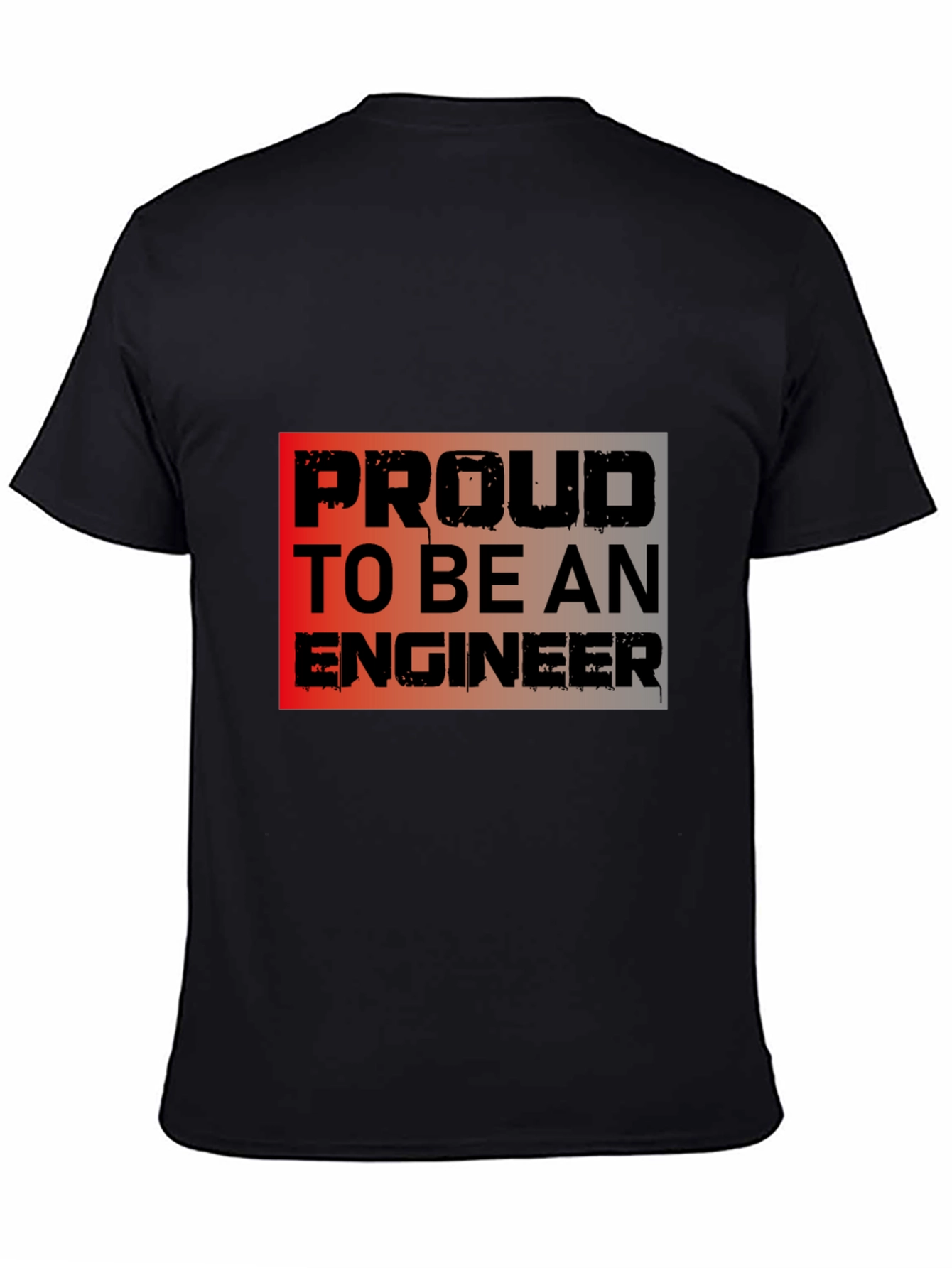 Proud Engineer Black Graphic Tee