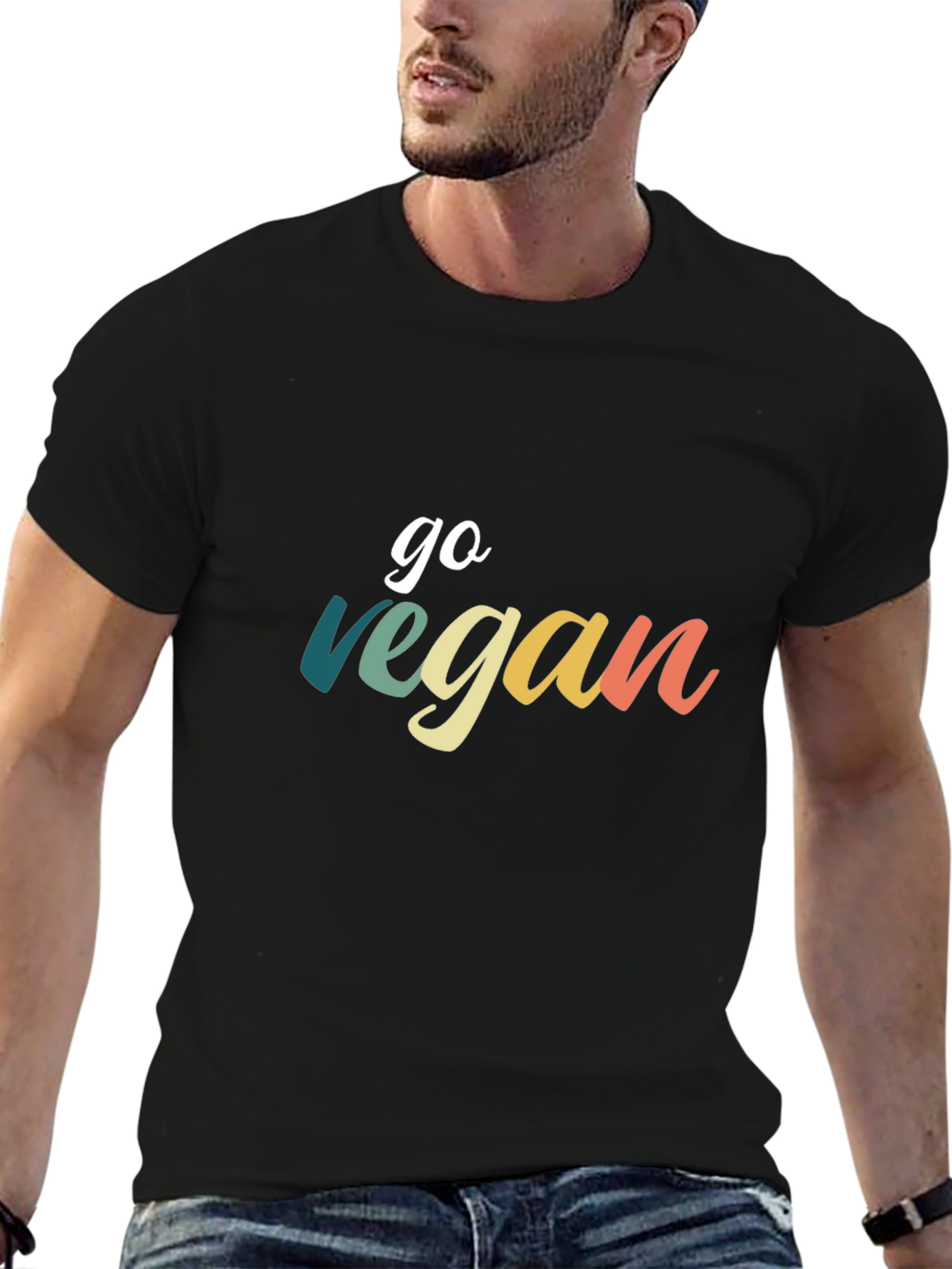 Go Vegan Tee - Stylish Graphic T-Shirt