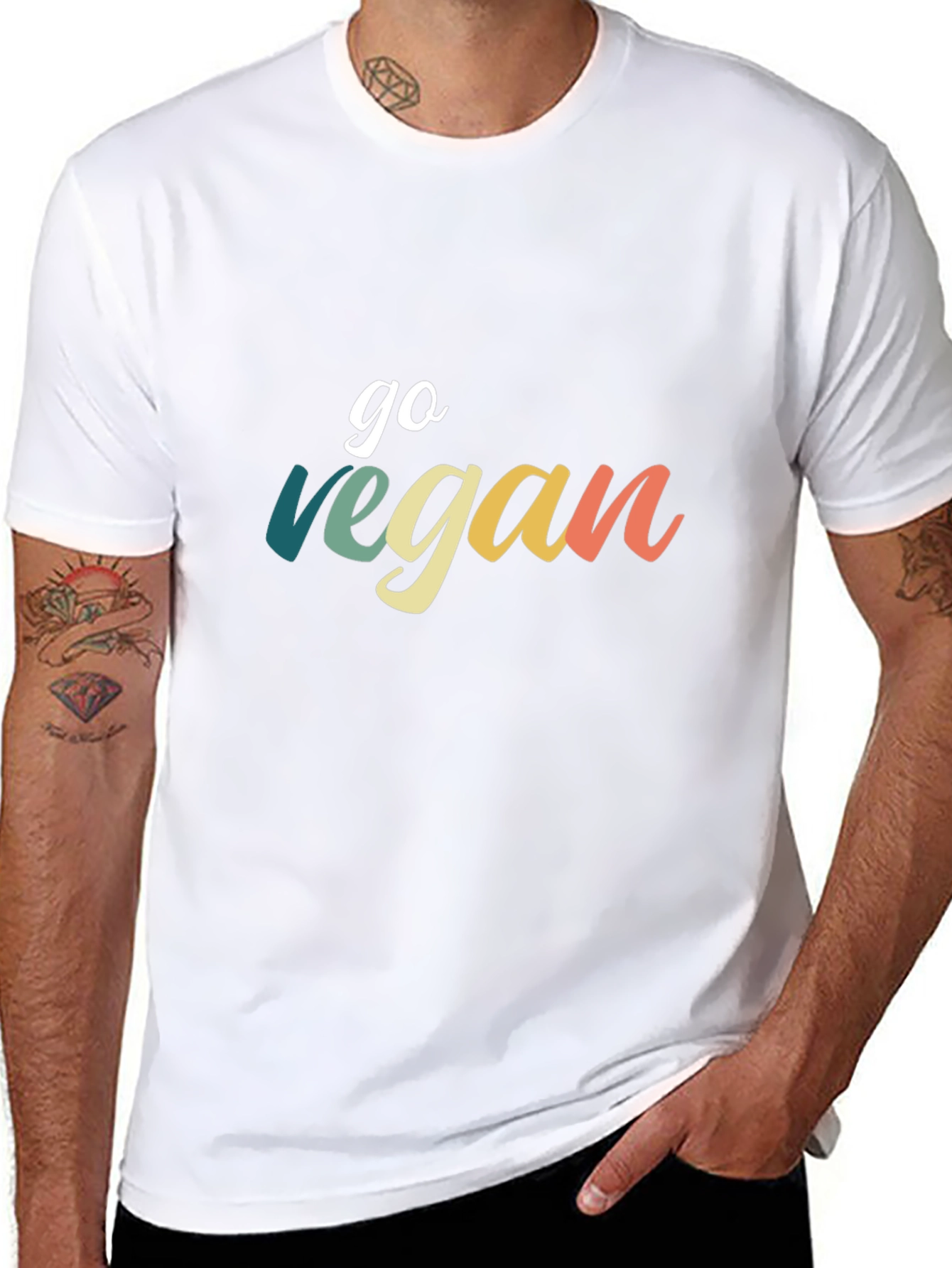 Go Vegan Tee - Stylish Graphic T-Shirt