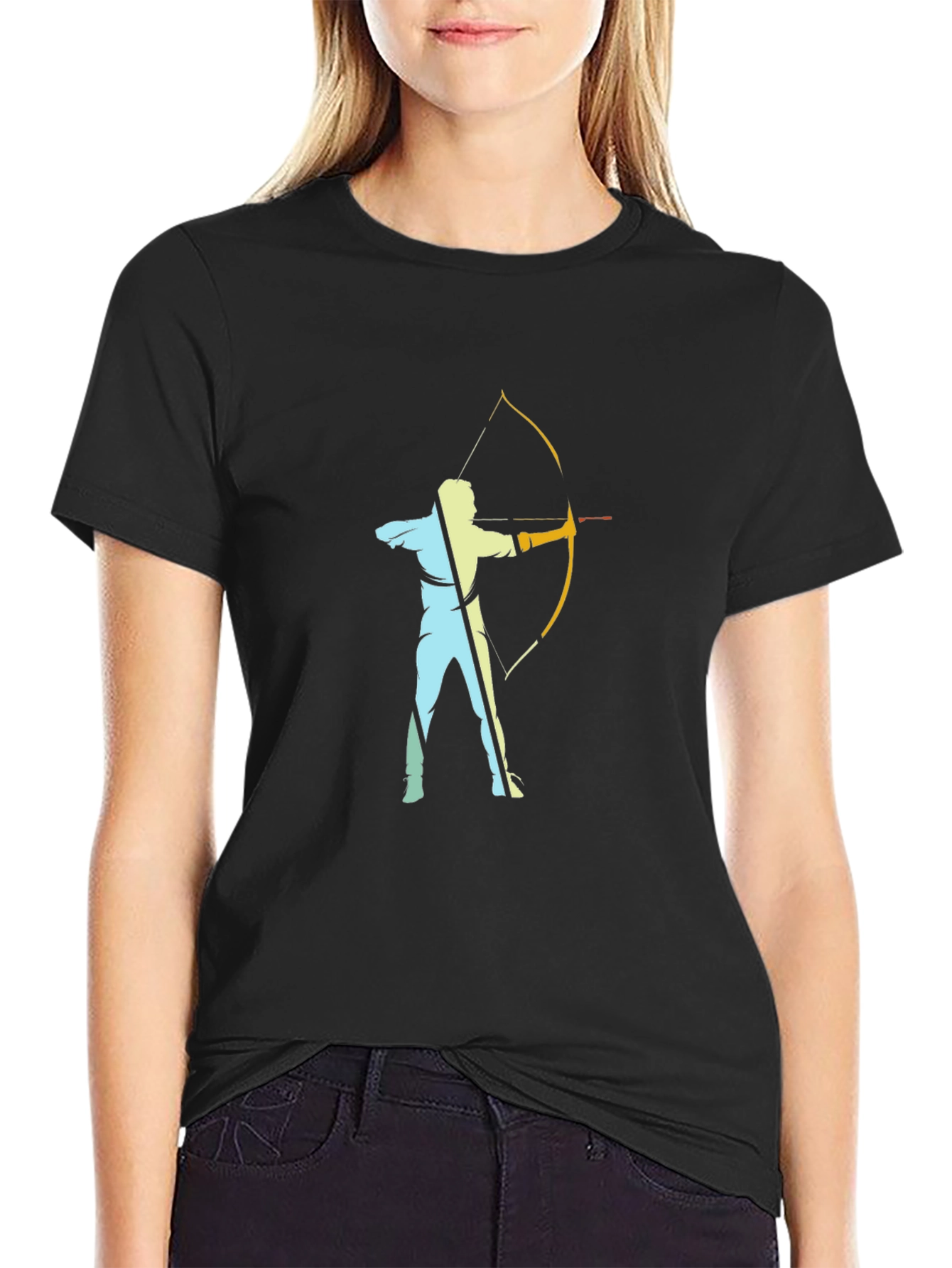 Archery Silhouette Black T-Shirt